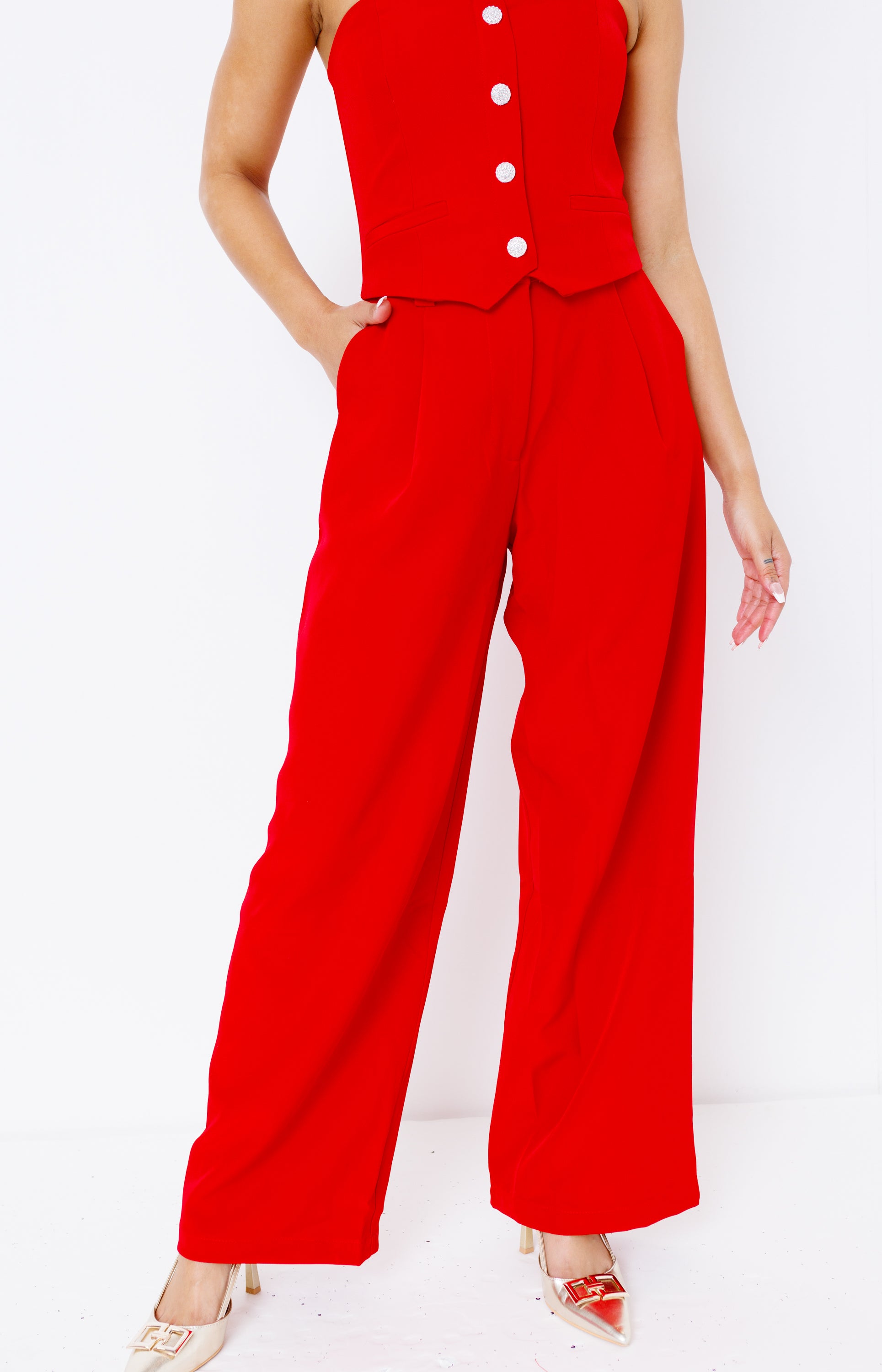 Very Merry Berry Trousers, RED