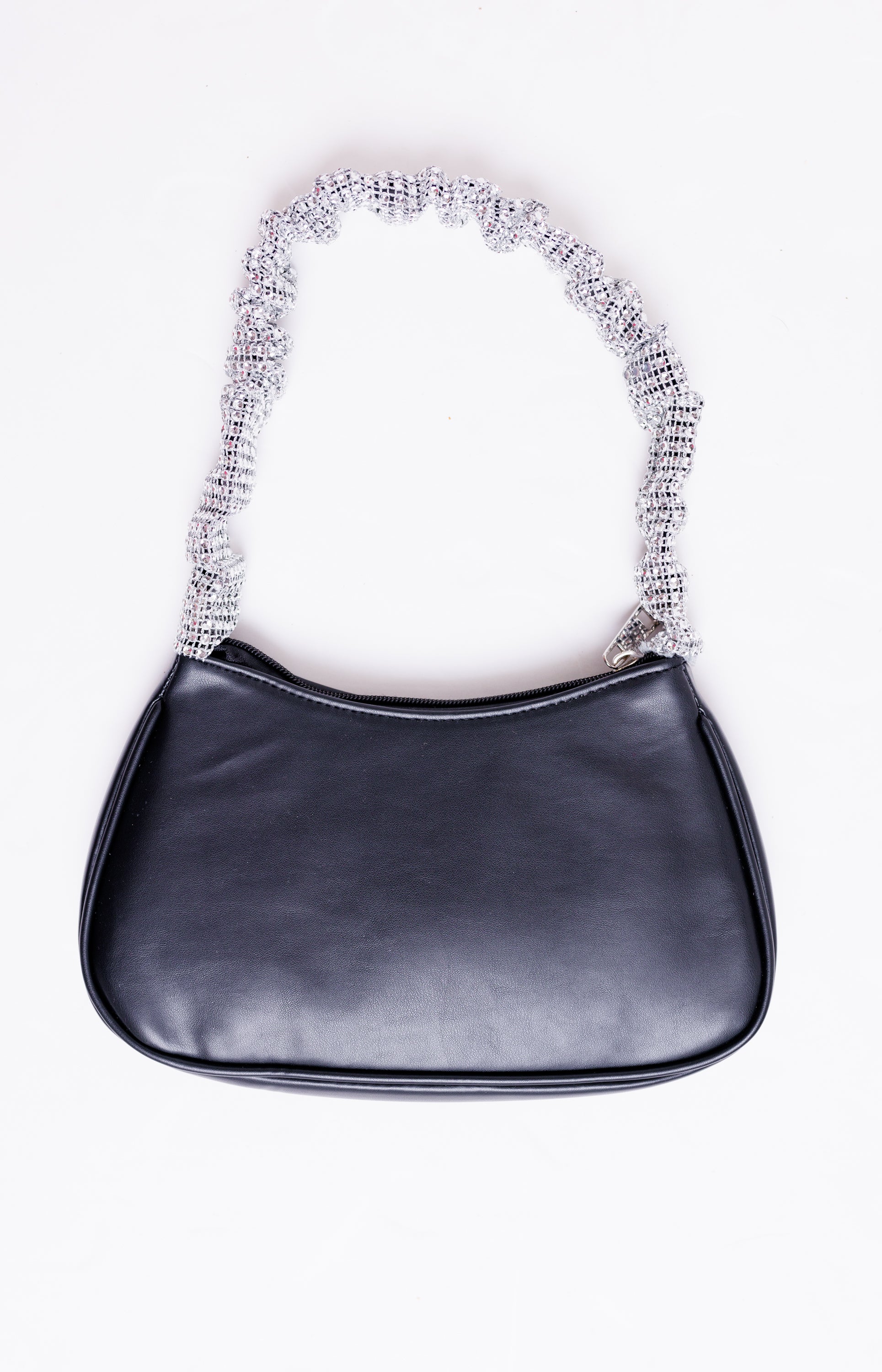 Chic Sequin Strap Purse, BLACK