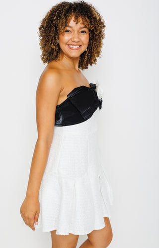 New Girl Dress, WHITE/BLACK