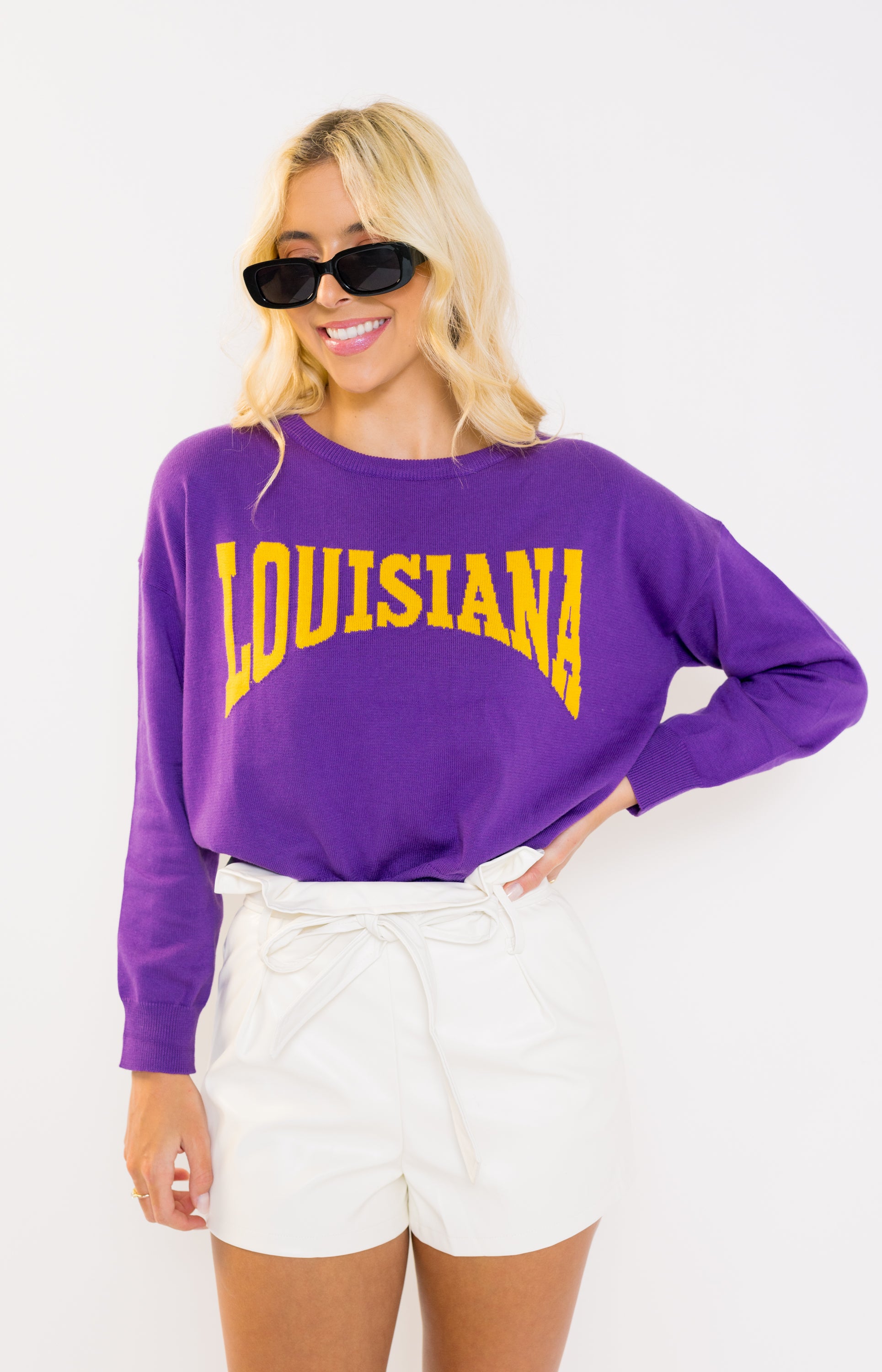 Louisiana Sweater, PURPLE