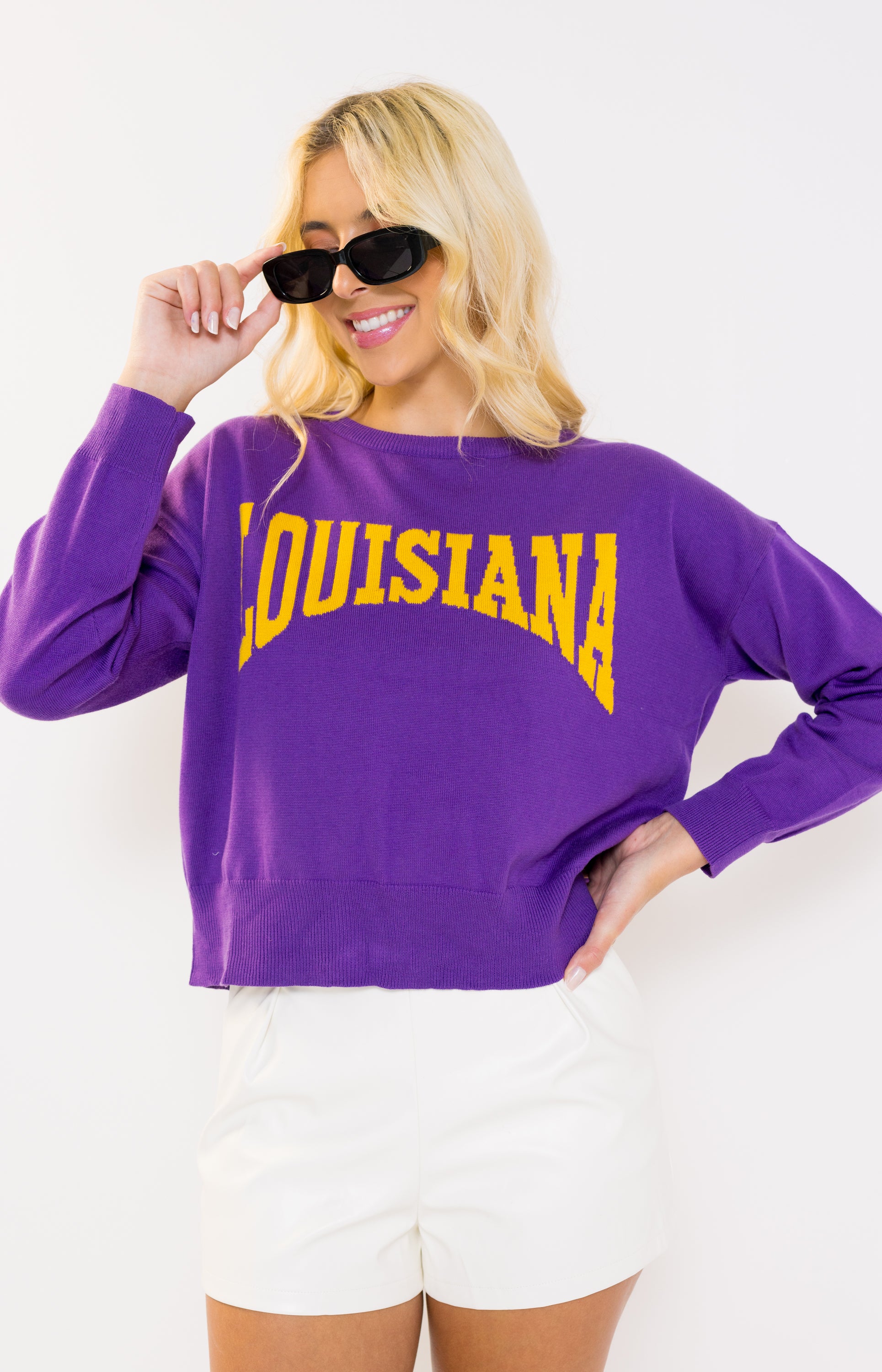 Louisiana Sweater, PURPLE