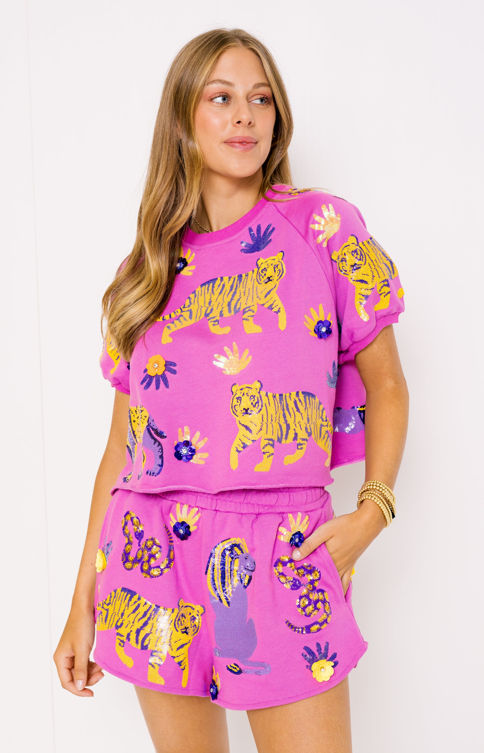 Queen of Sparkles: Animal Top, LAVENDER