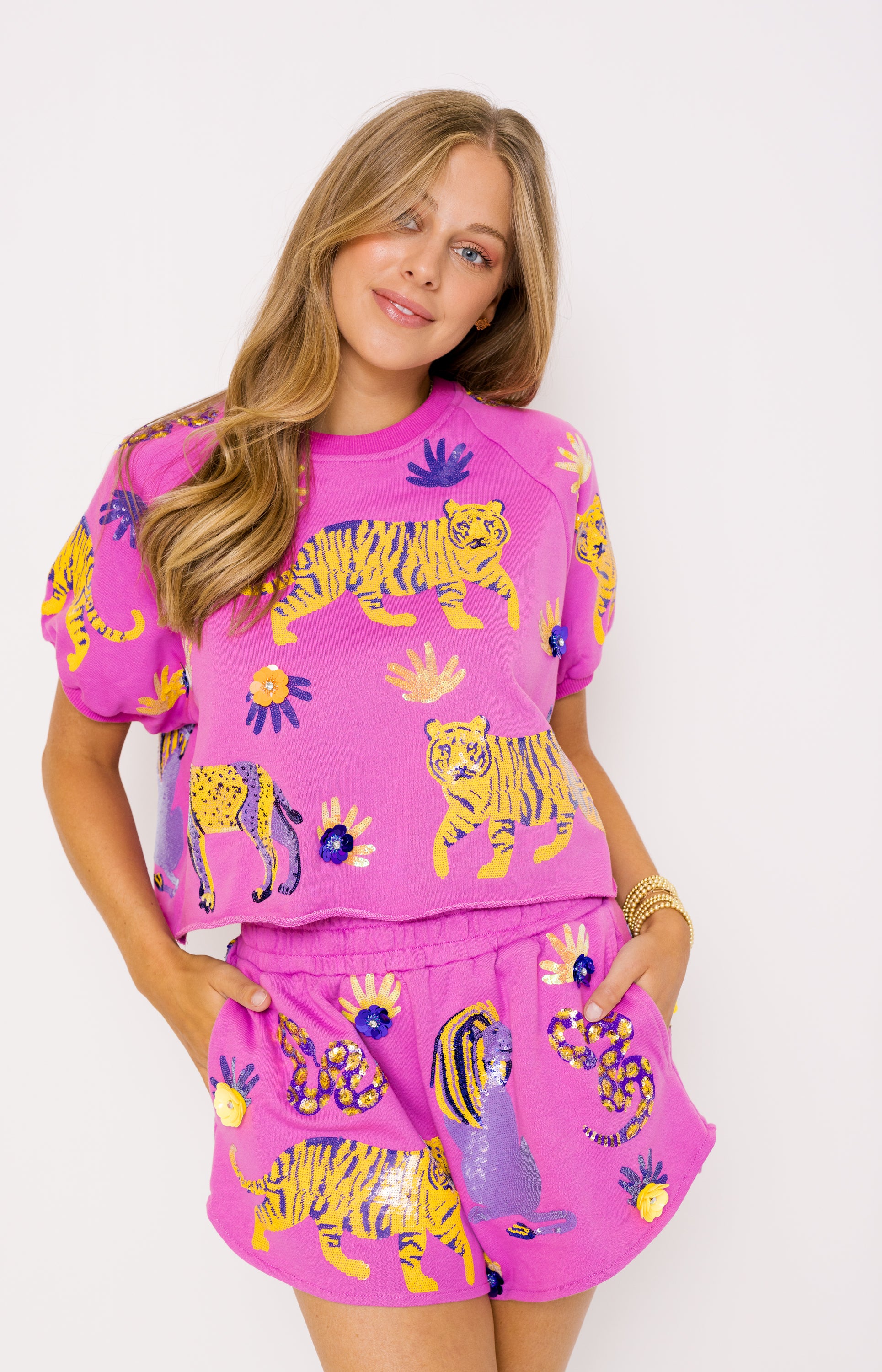 Queen of Sparkles: Animal Top, LAVENDER