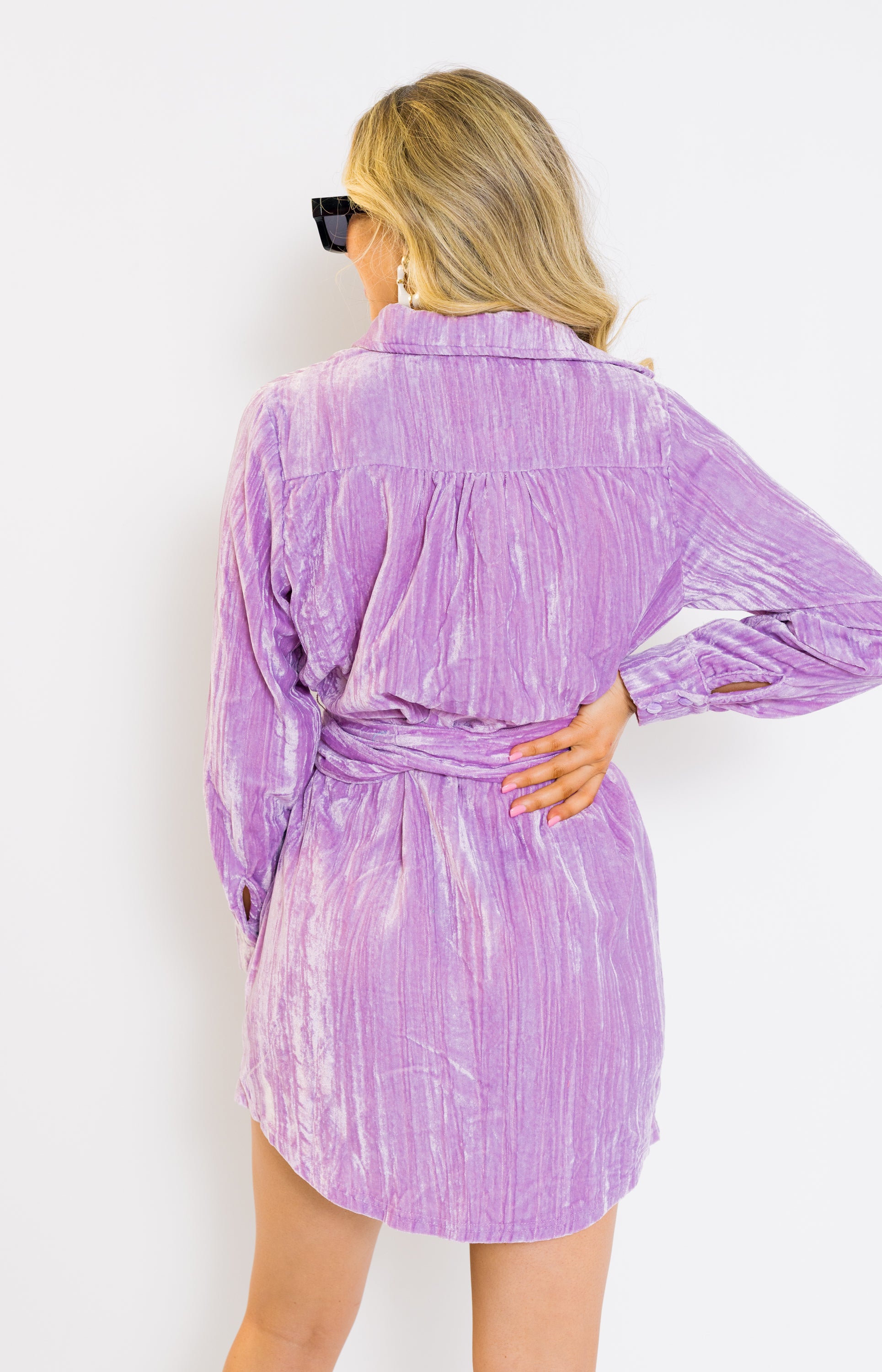 Shift Into Fall Mini Dress, LAVENDER