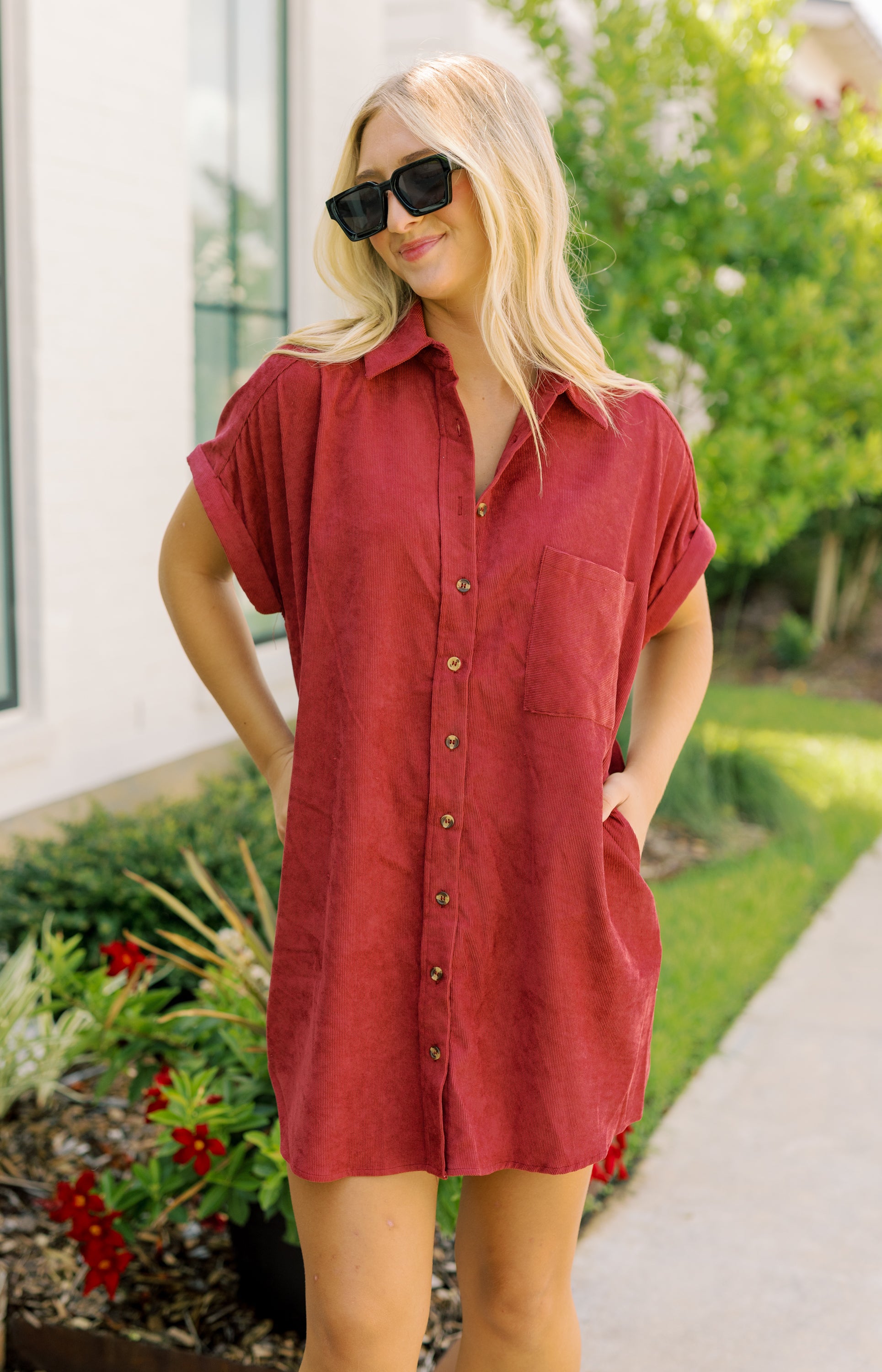 Jolene Mini Dress, MERLOT