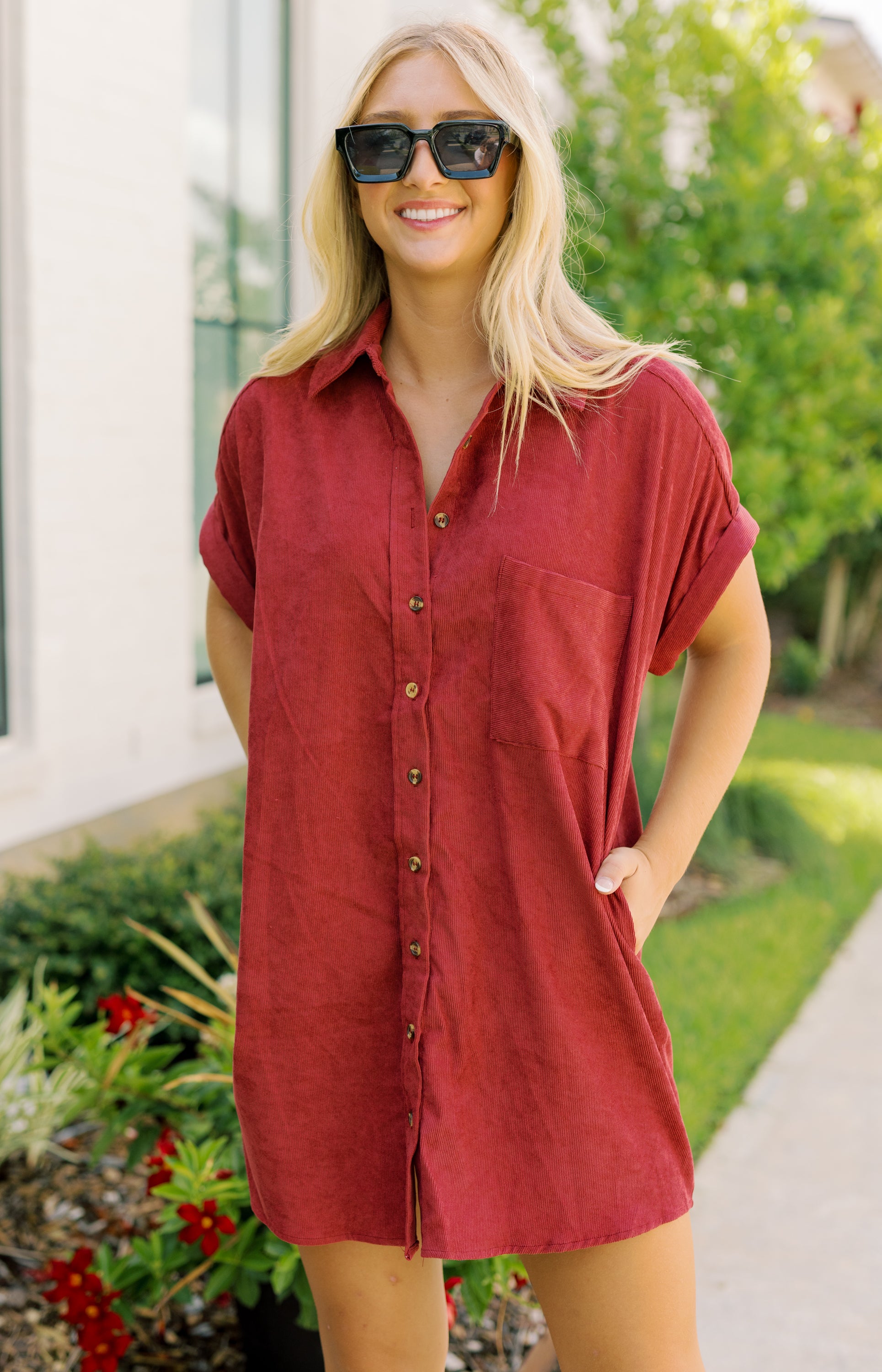 Jolene Mini Dress, MERLOT