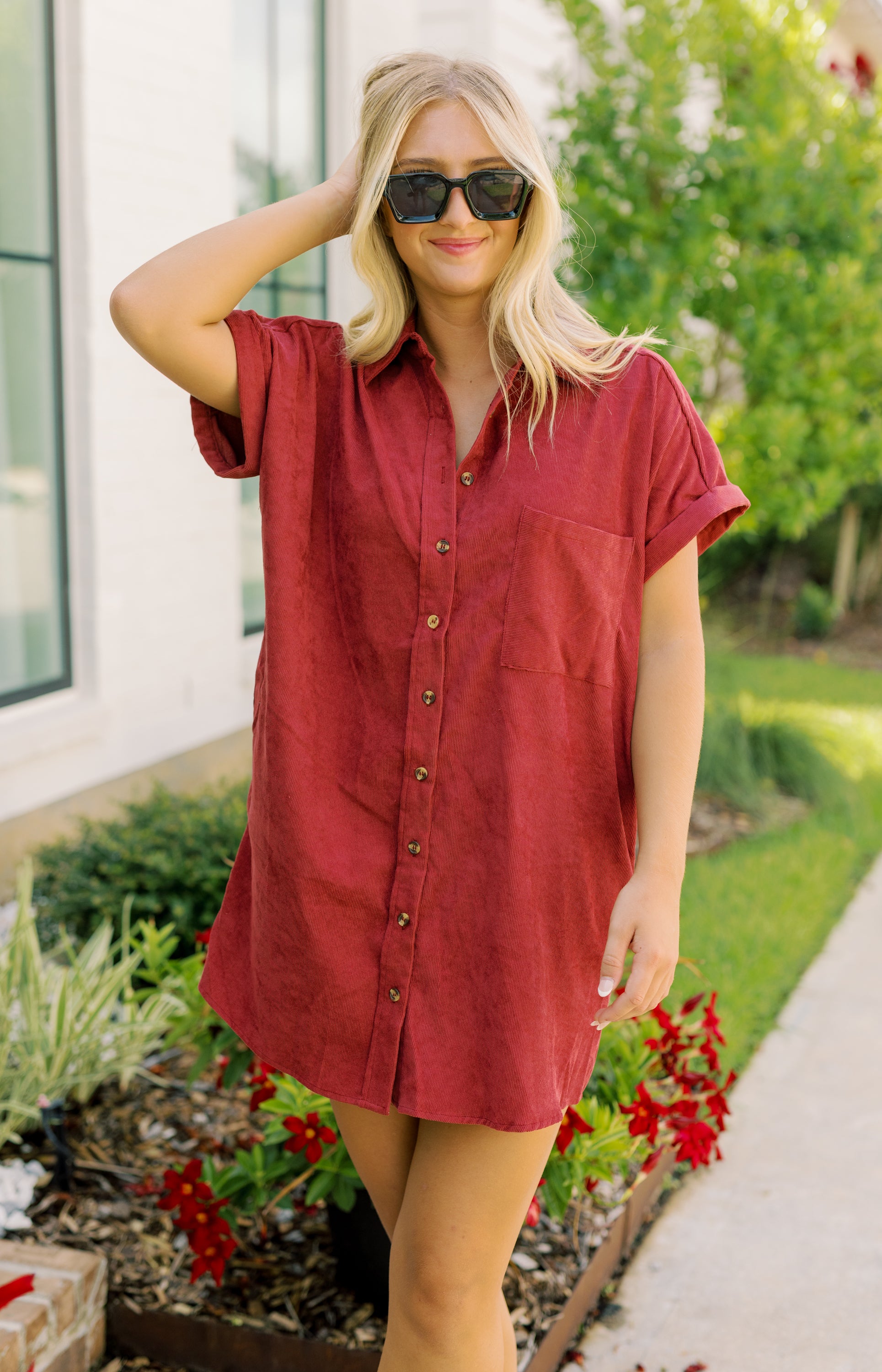Jolene Mini Dress, MERLOT