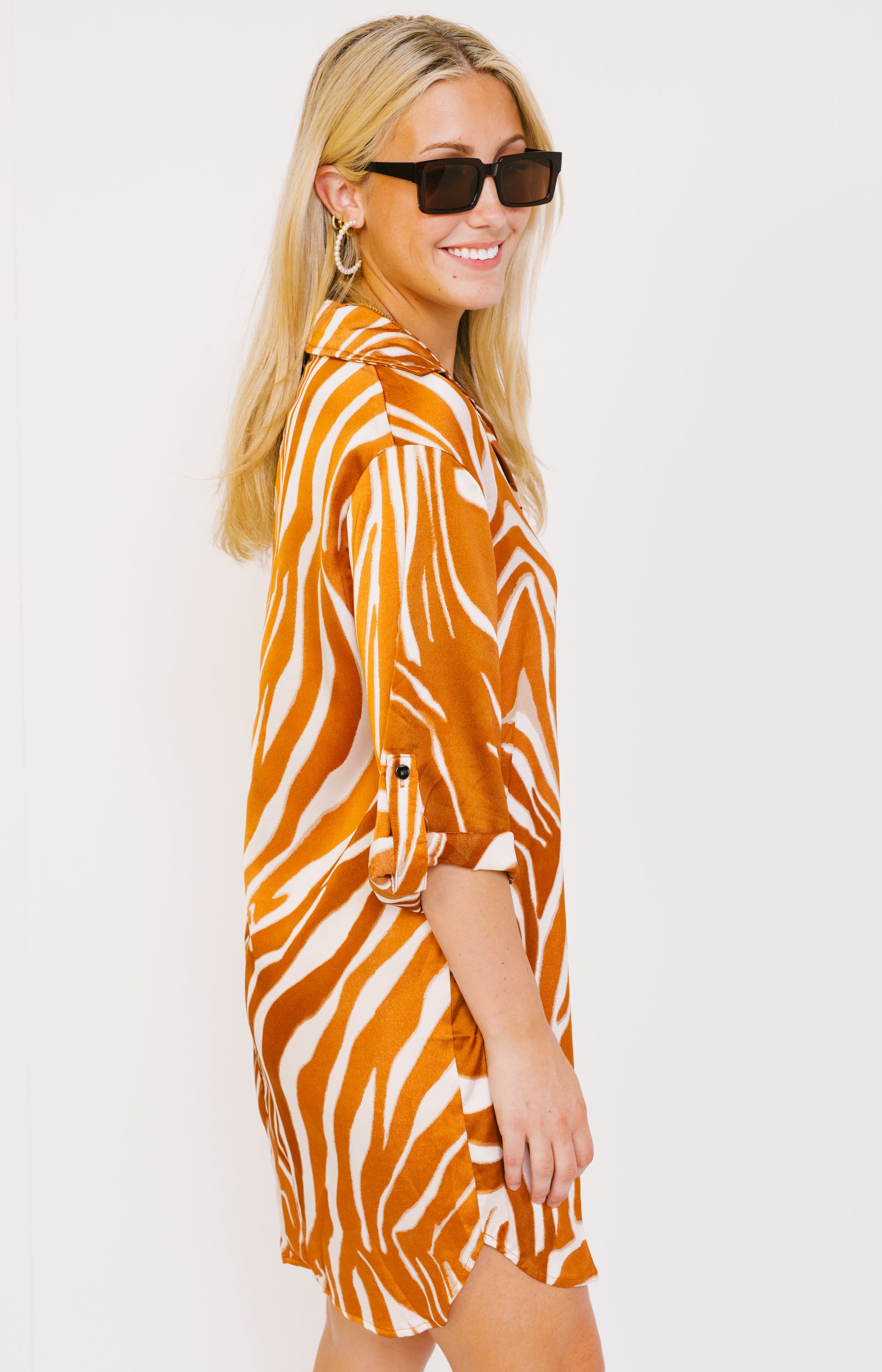 Timeless Chic Mini Dress, COPPER