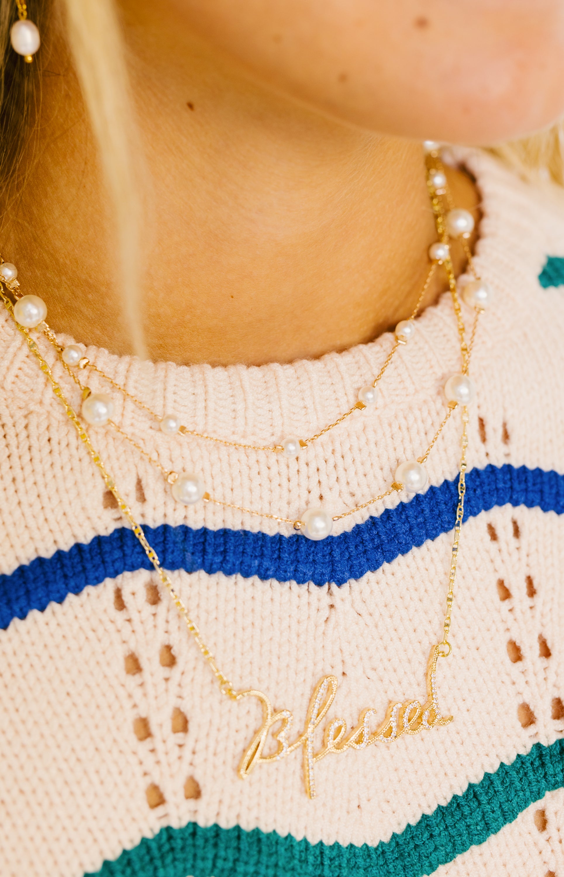 Treasure Jewels: Blessed Gold Necklace, GOLD