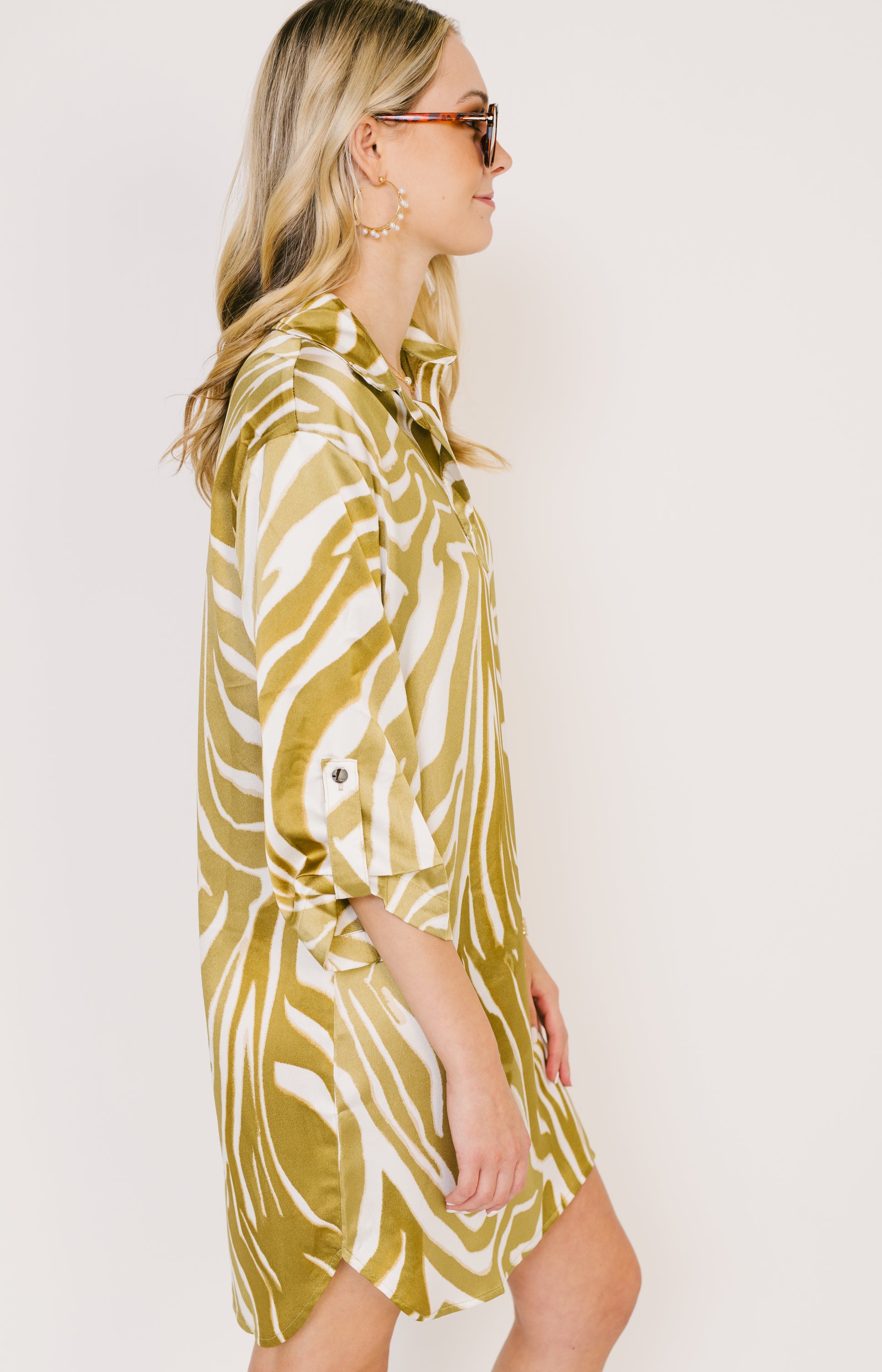 Timeless Chic Mini Dress, OLIVE