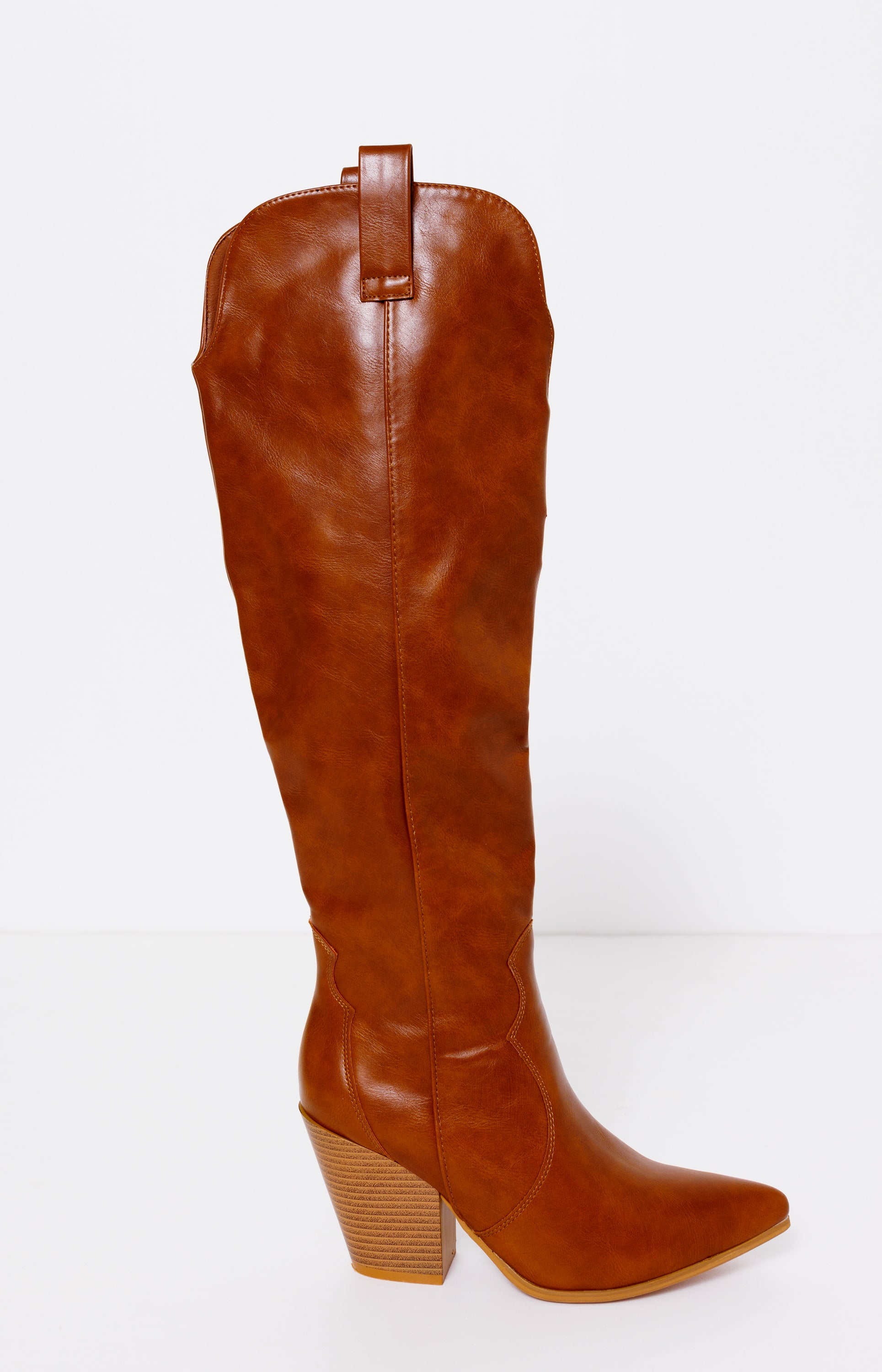 Tall Western Boot, TAN
