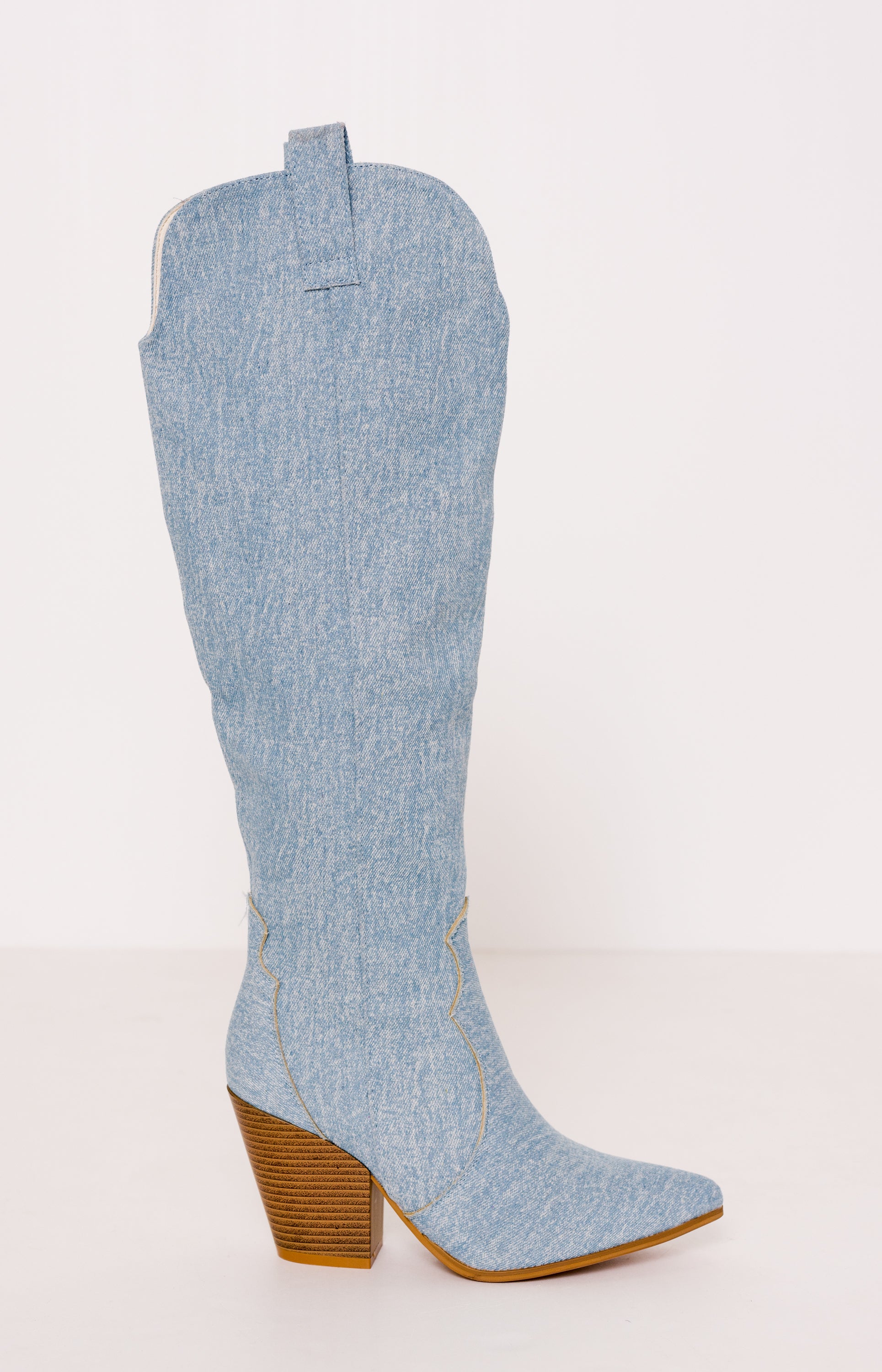 Tall Denim Western Boot, DENIM