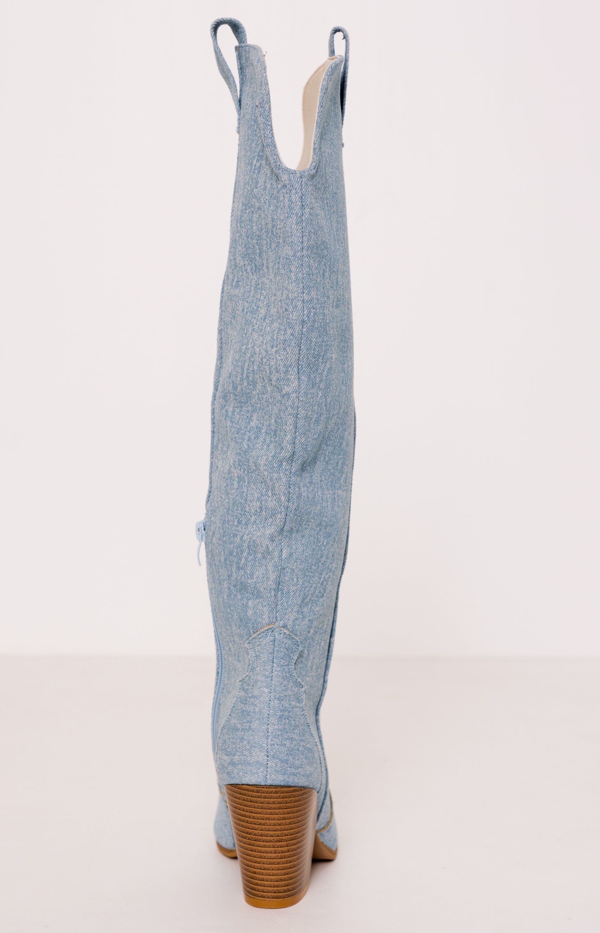 Tall Denim Western Boot, DENIM