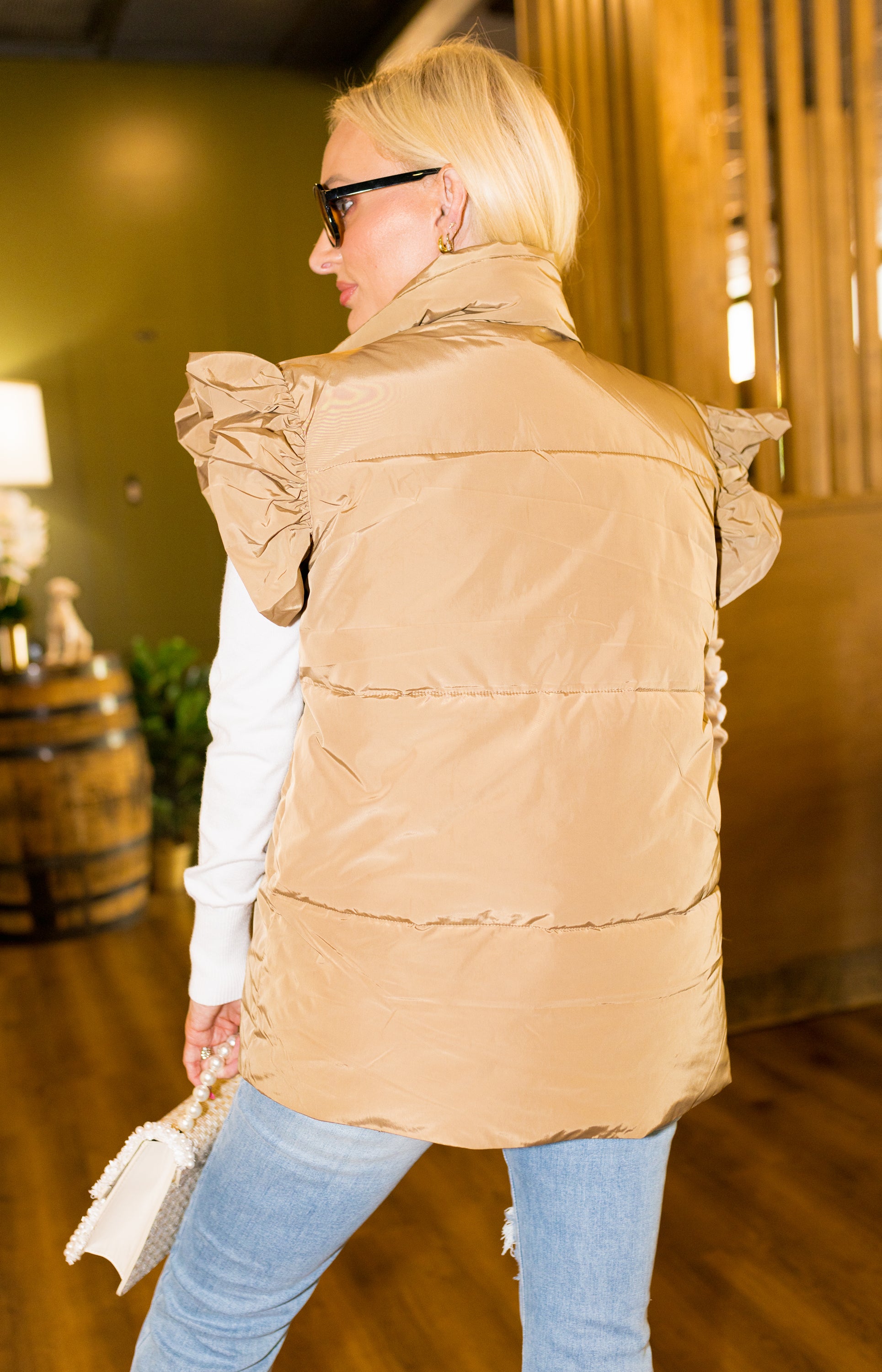 Chill Feelings Puffer Vest, MOCHA