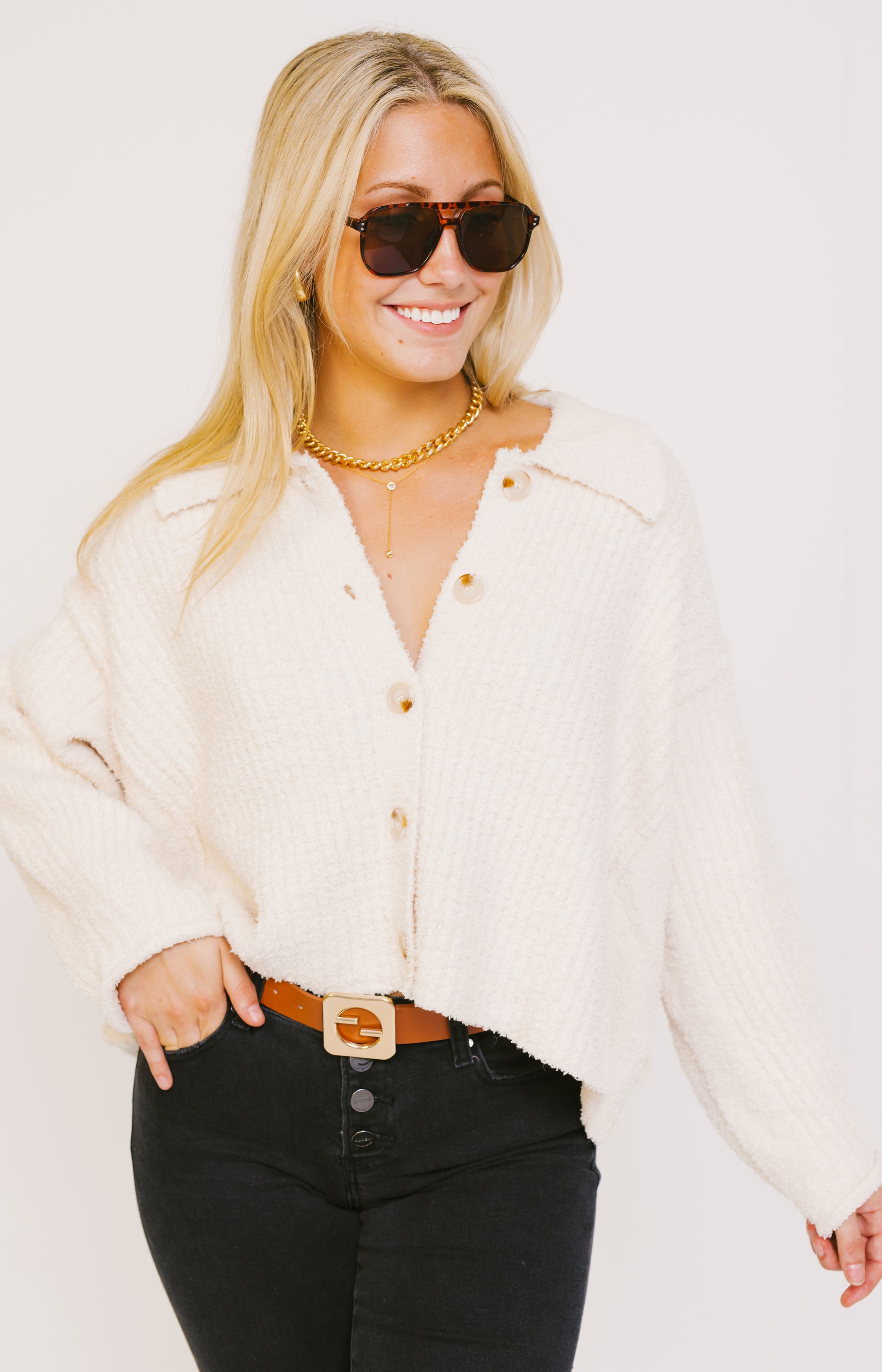 Fall Allure Top, CREAM