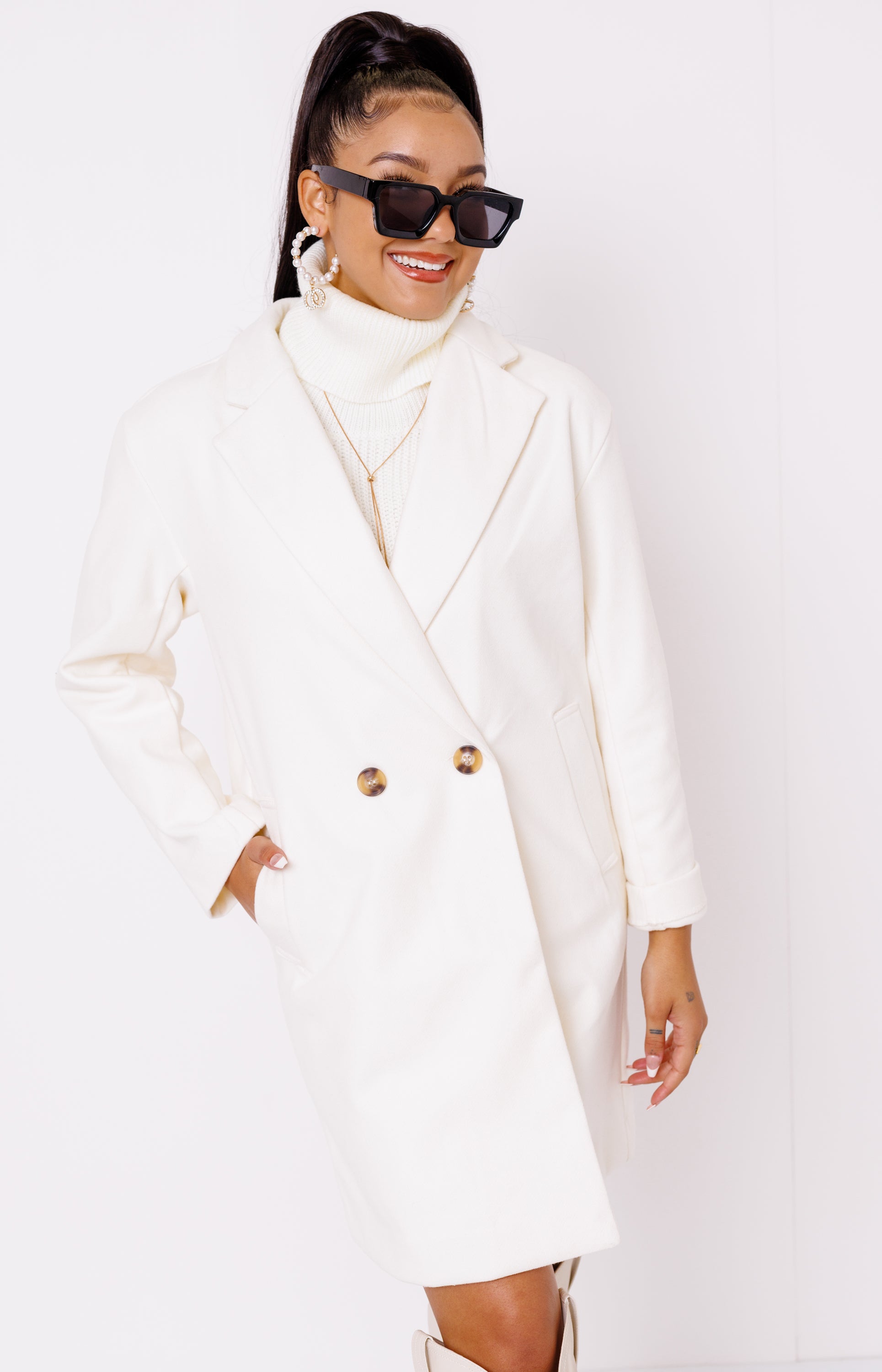 Skyline Trench Coat, IVORY