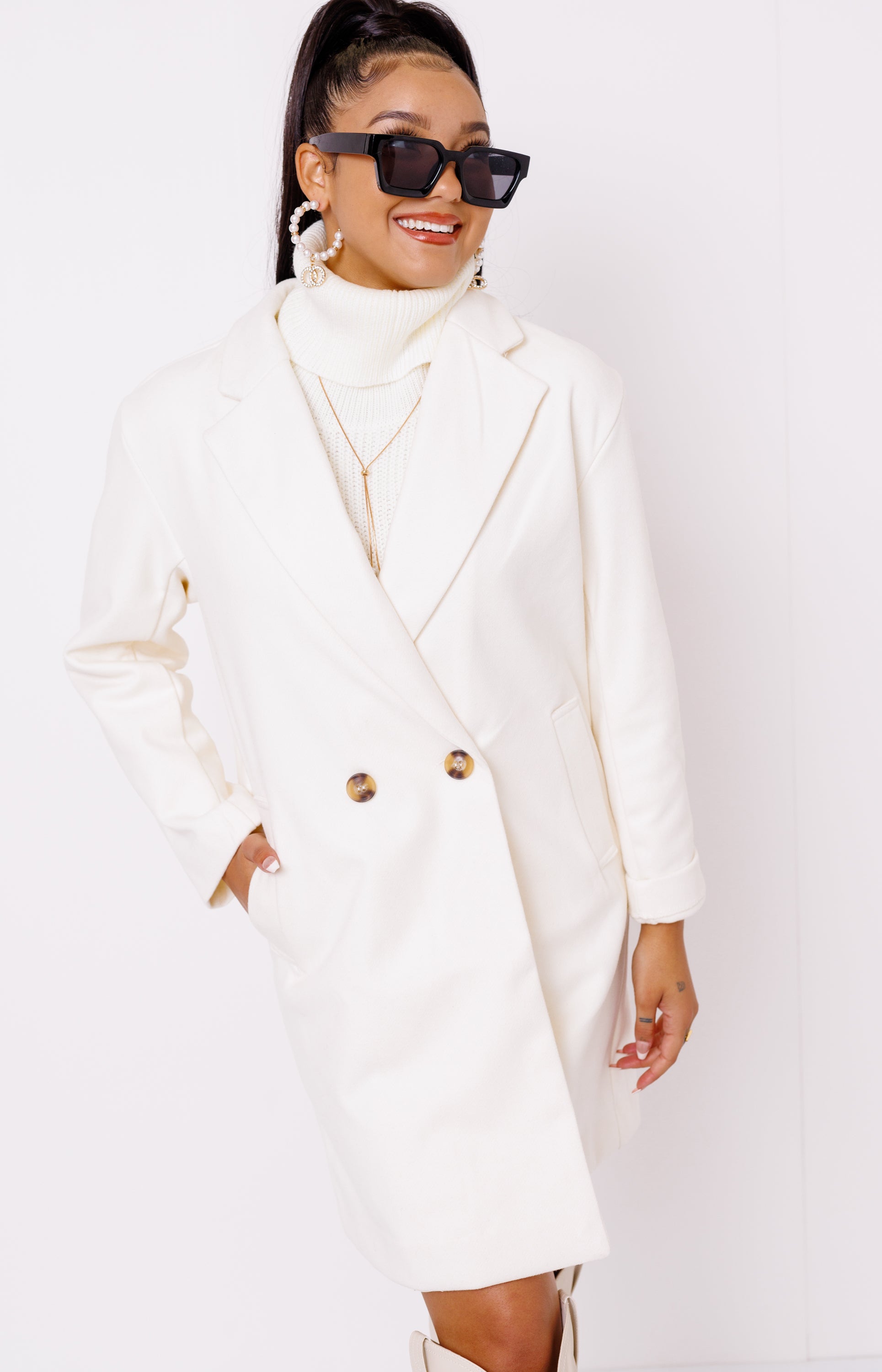 Skyline Trench Coat, IVORY