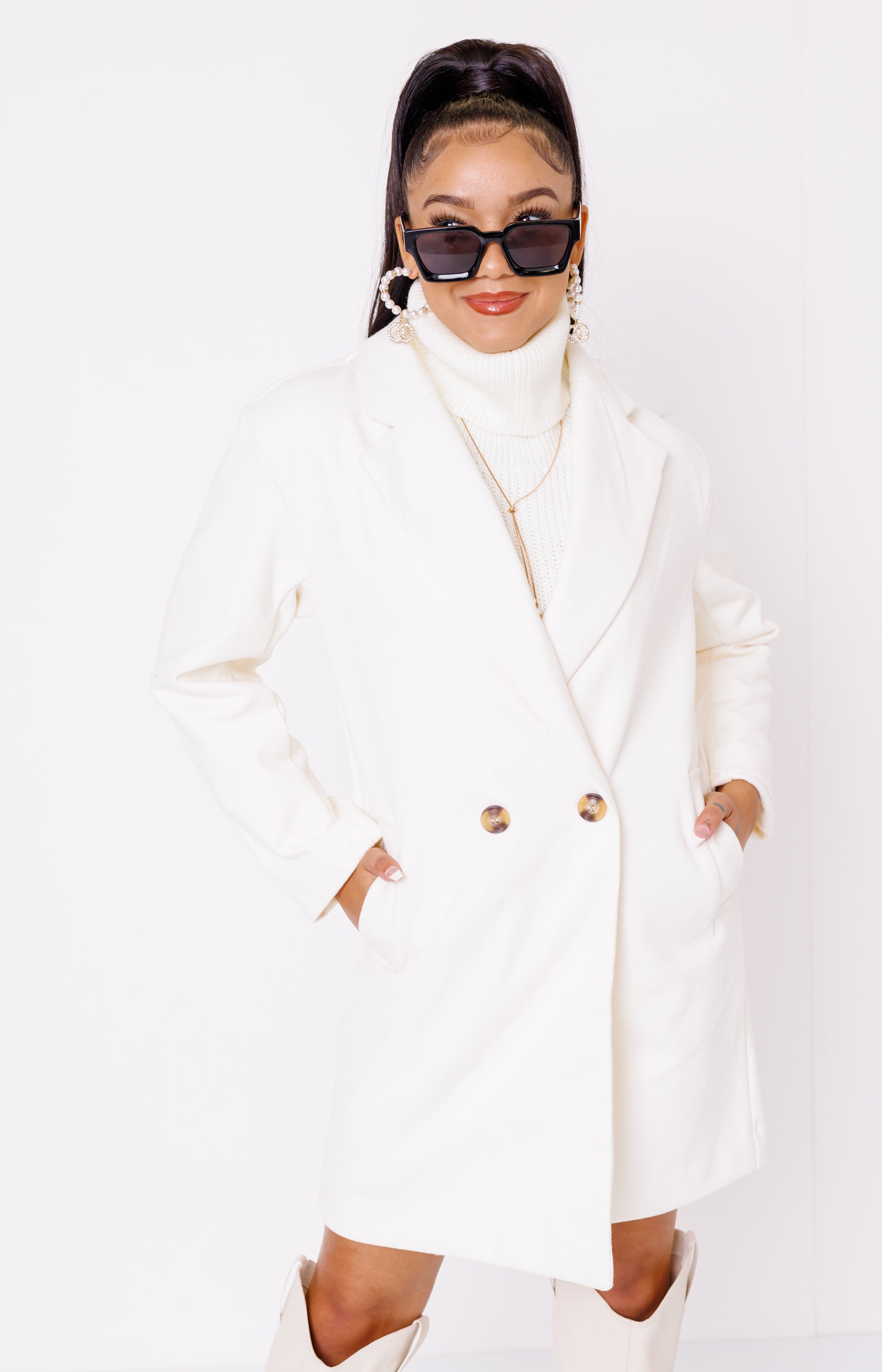 Skyline Trench Coat, IVORY