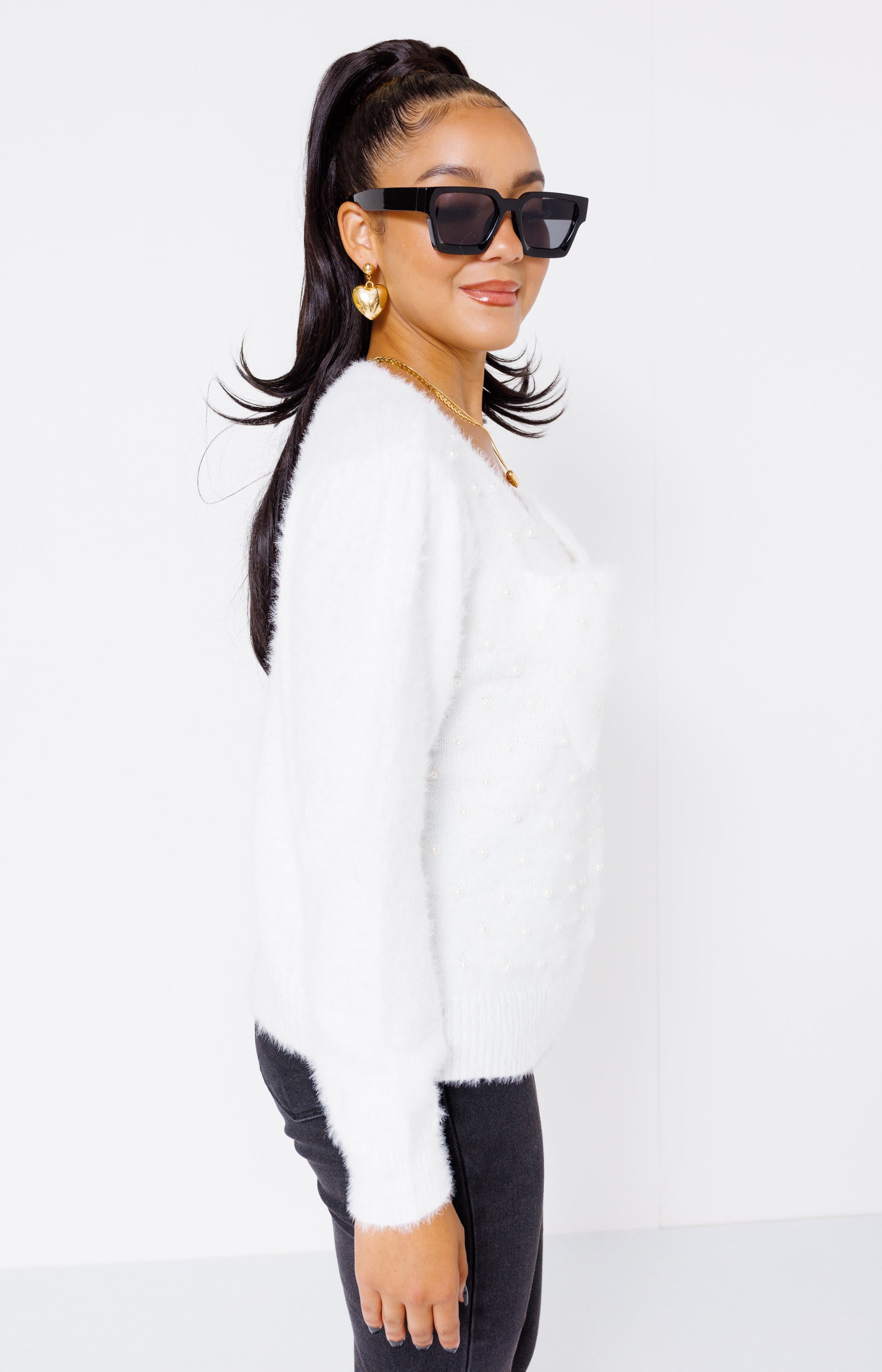 Pearl Elegance Sweater, IVORY