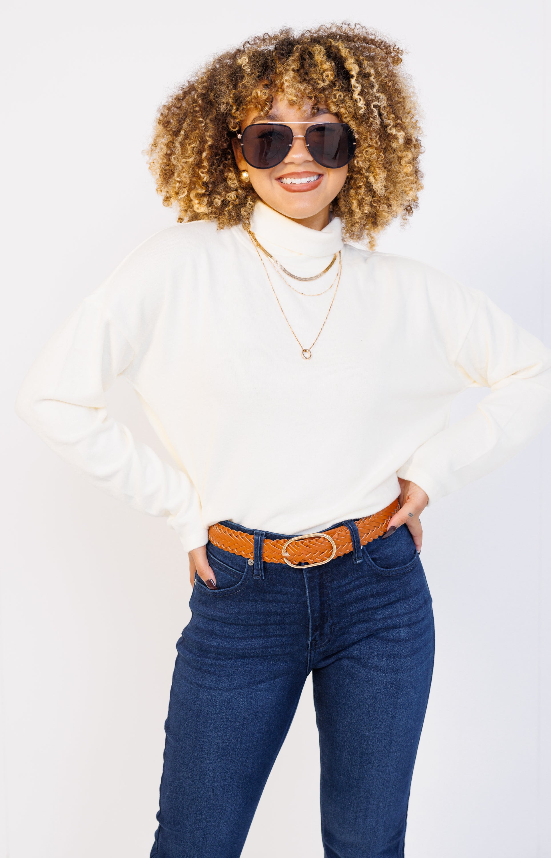 Cuddle Chic Longsleeve Top, CREAM