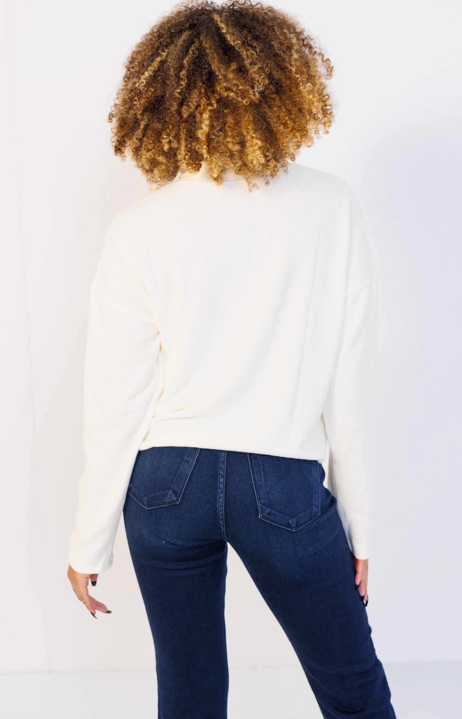 Cuddle Chic Longsleeve Top, CREAM