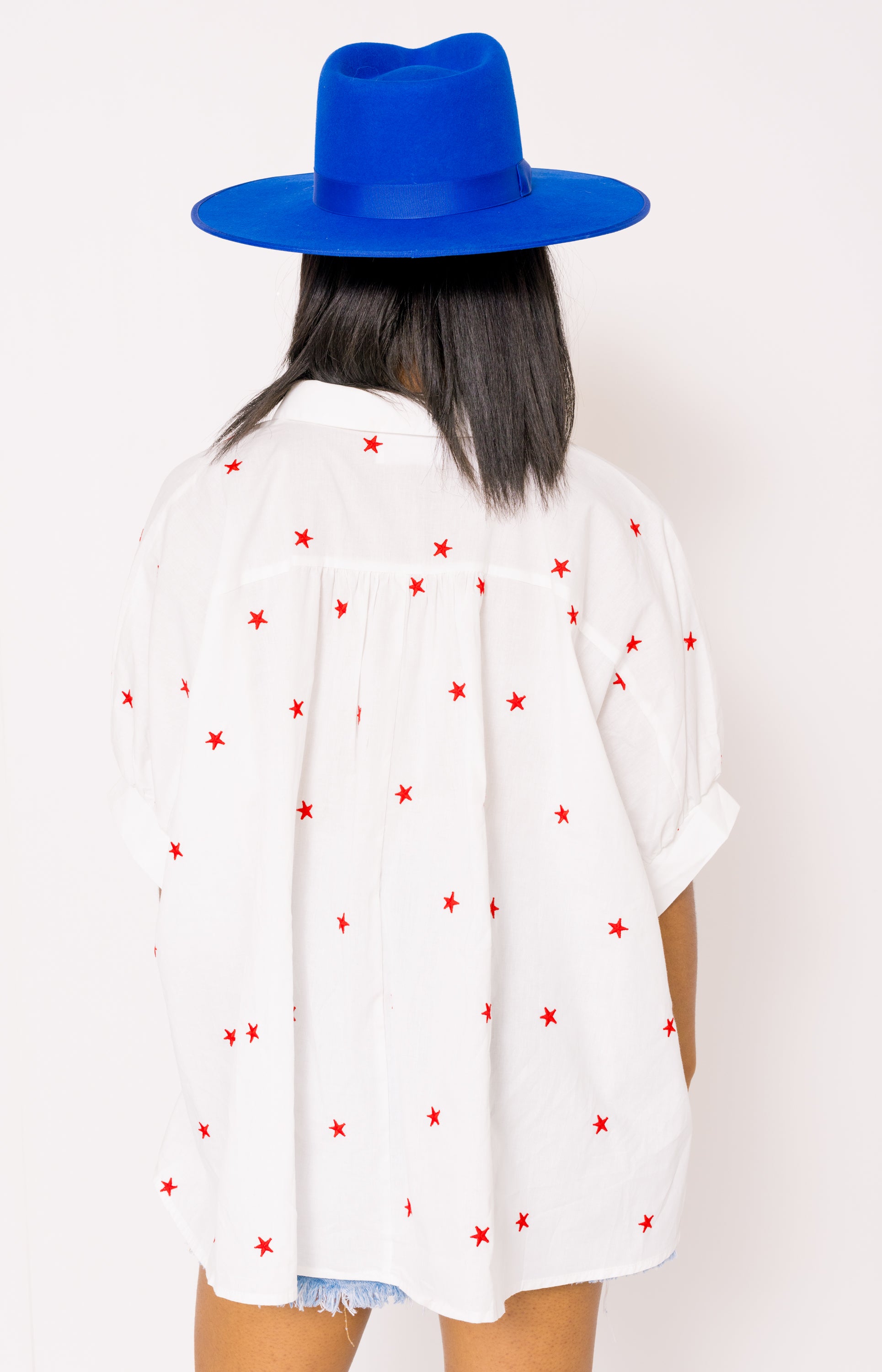 Star-Spangled Style Top, WHITE/RED