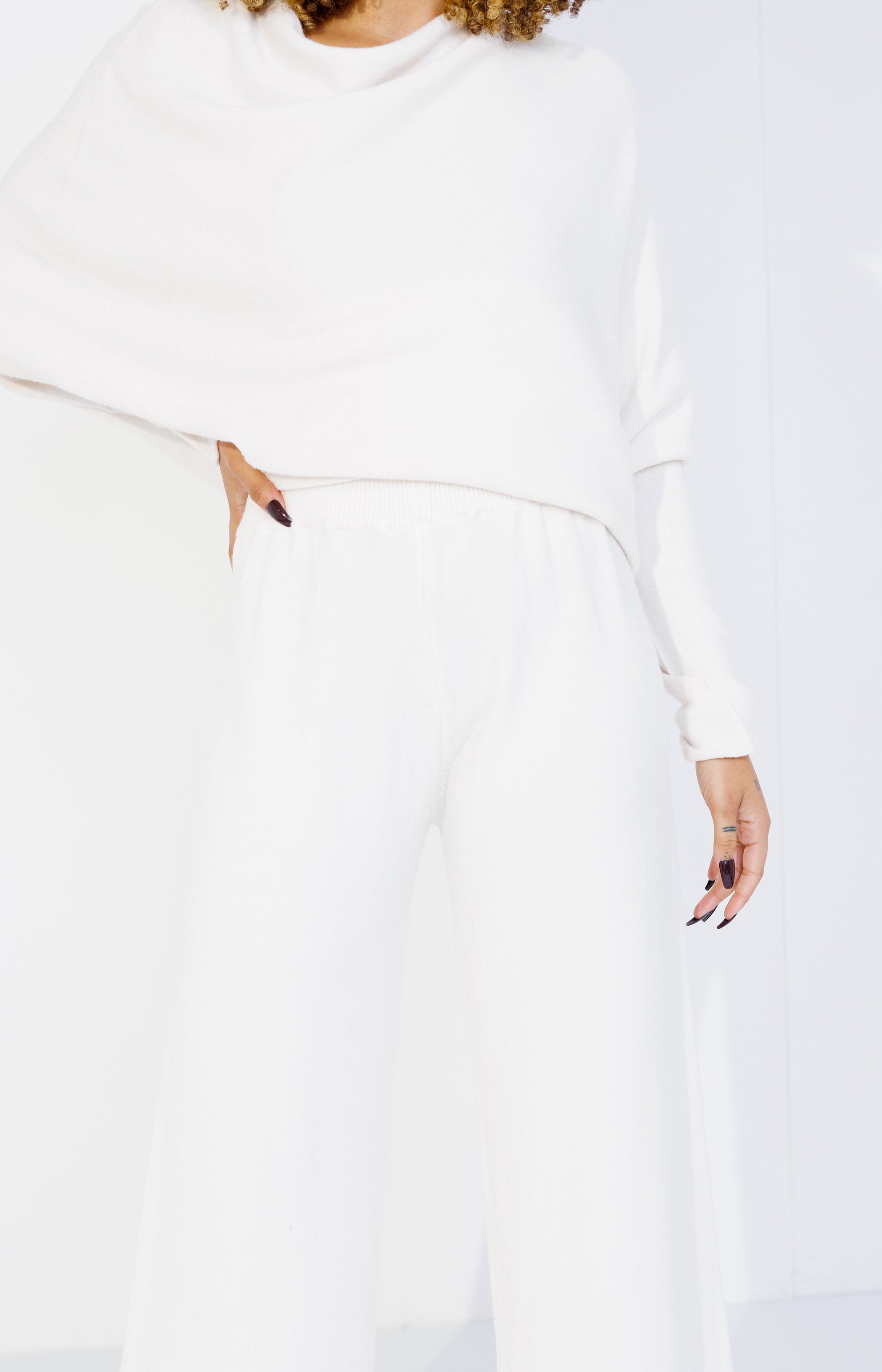 Rich Bliss Knitted Pants, IVORY
