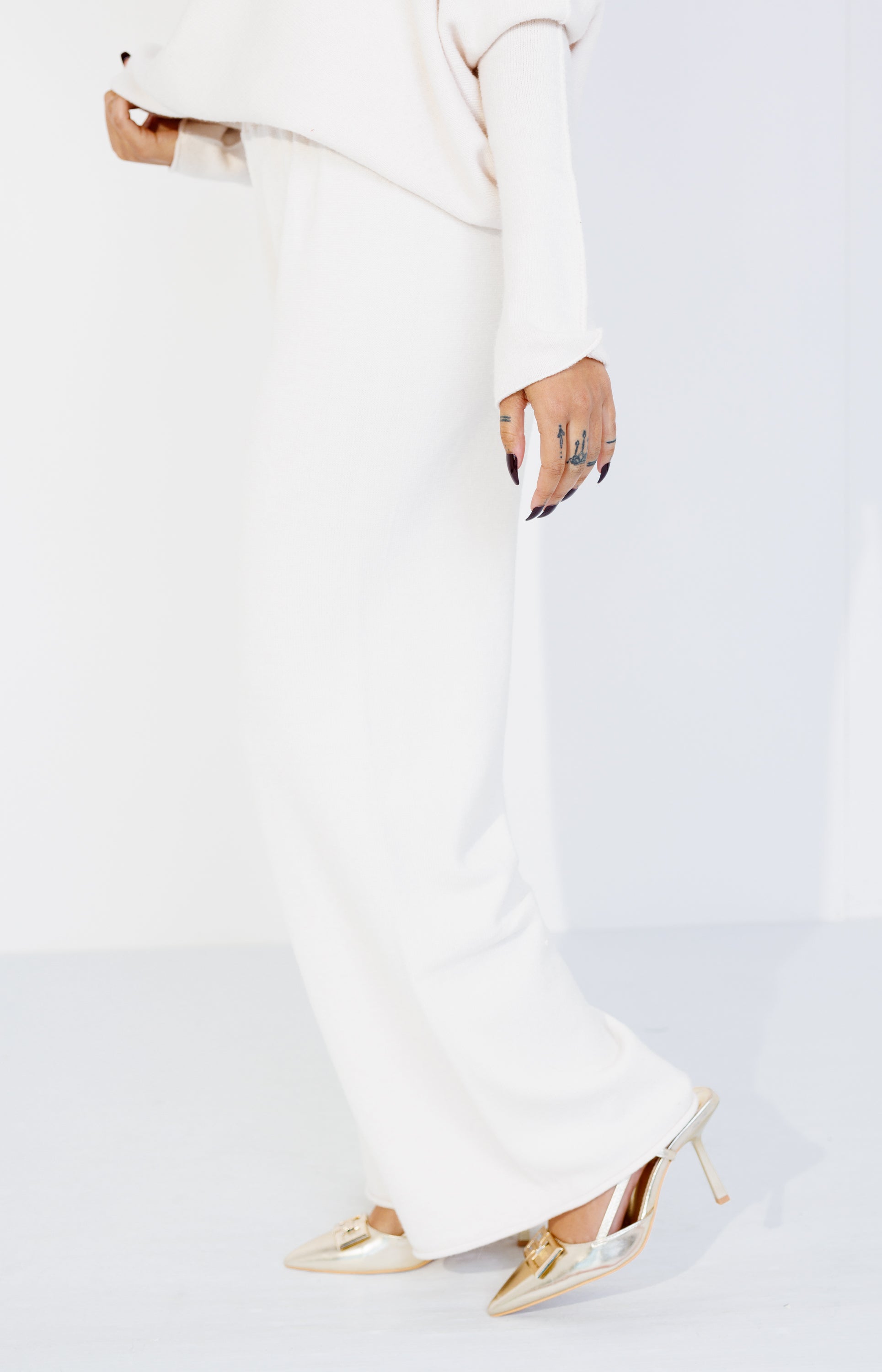 Rich Bliss Knitted Pants, IVORY