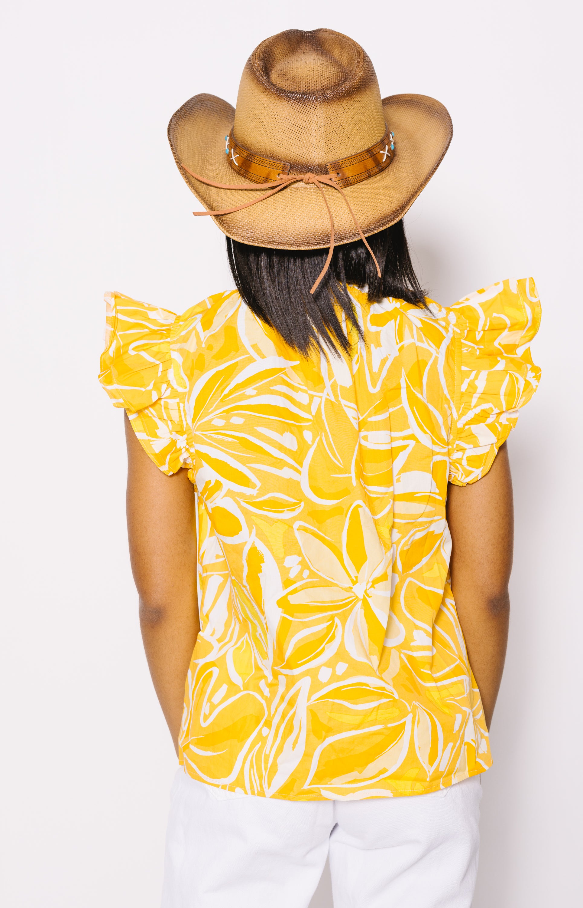 Summertime Daydream Top, YELLOW/WHITE