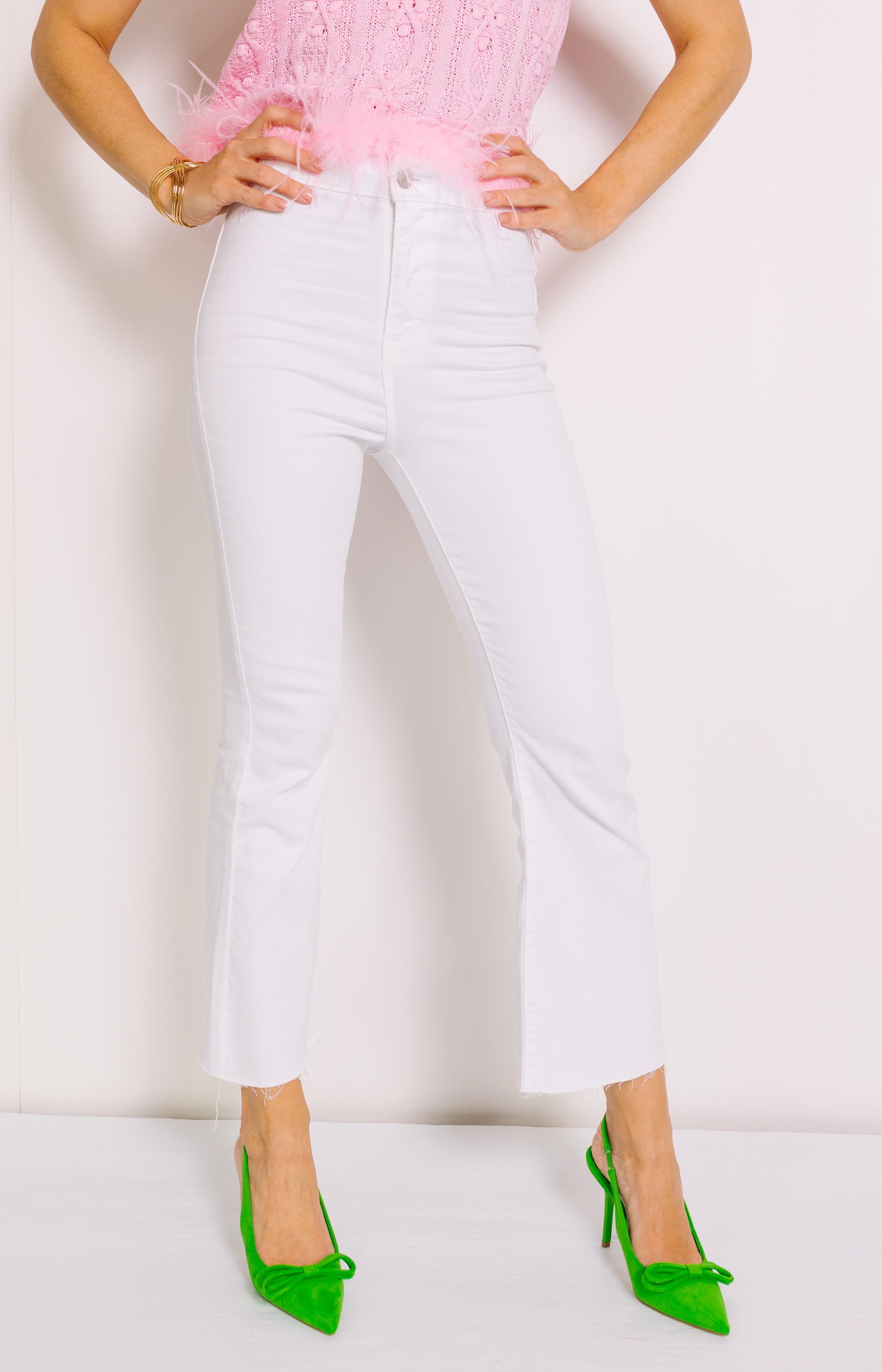 Carley High Rise Jean, WHITE
