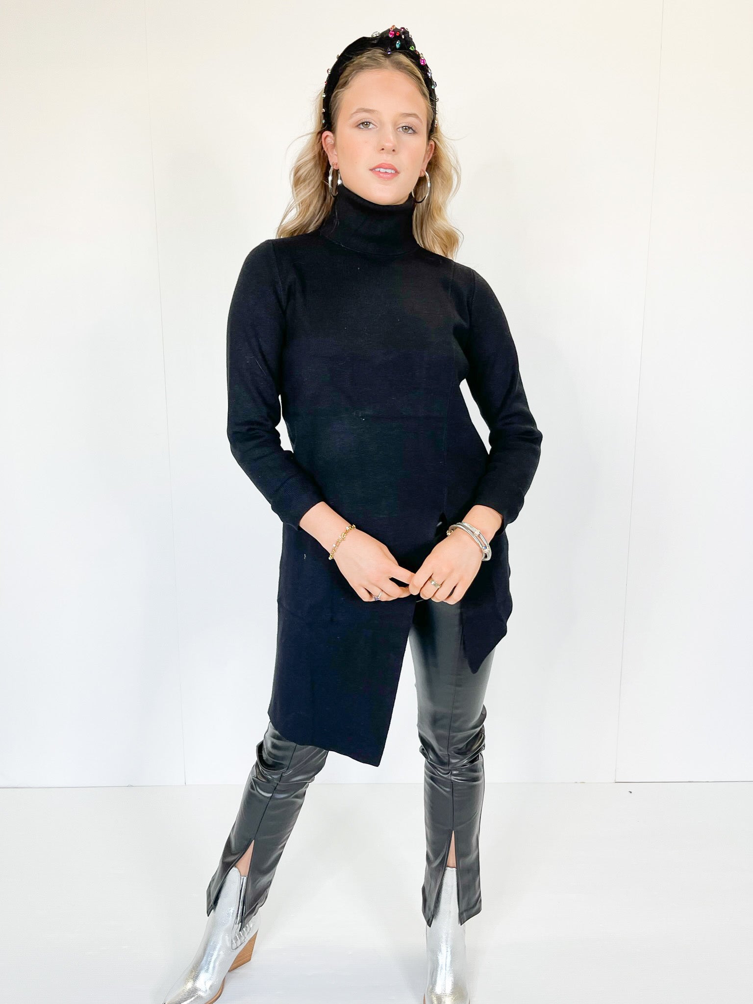 THML: Mock Neck Long Sleeve Sweater