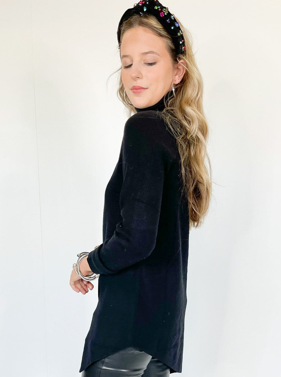 THML: Mock Neck Long Sleeve Sweater