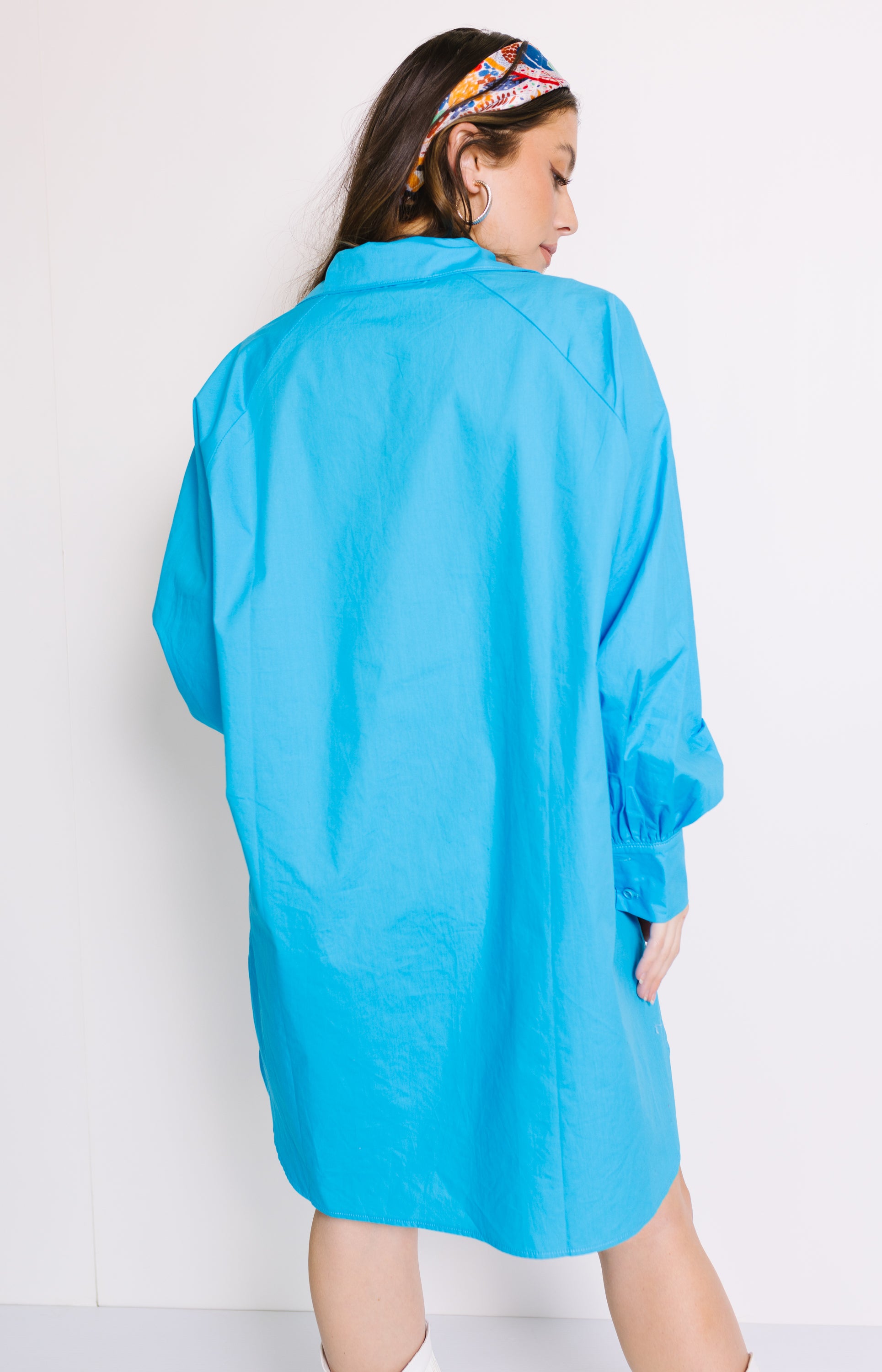 HK Shirt Dress, MALIBU BLUE