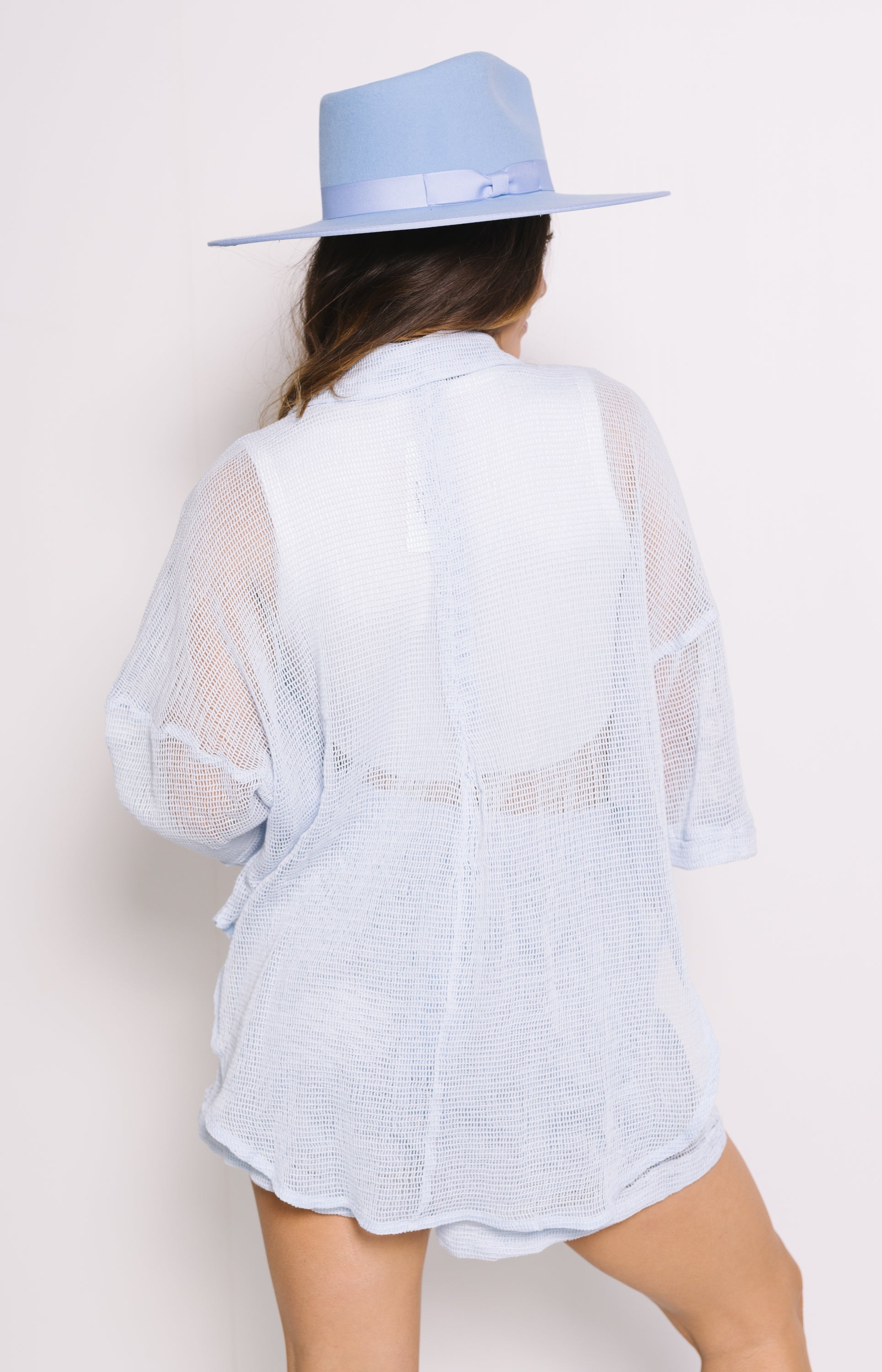 On The Coast Button Down Top, BLUE