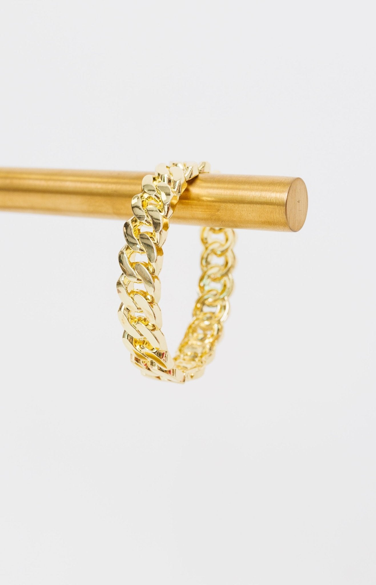 Chain Link Bangle Bracelet, GOLD - HerringStones