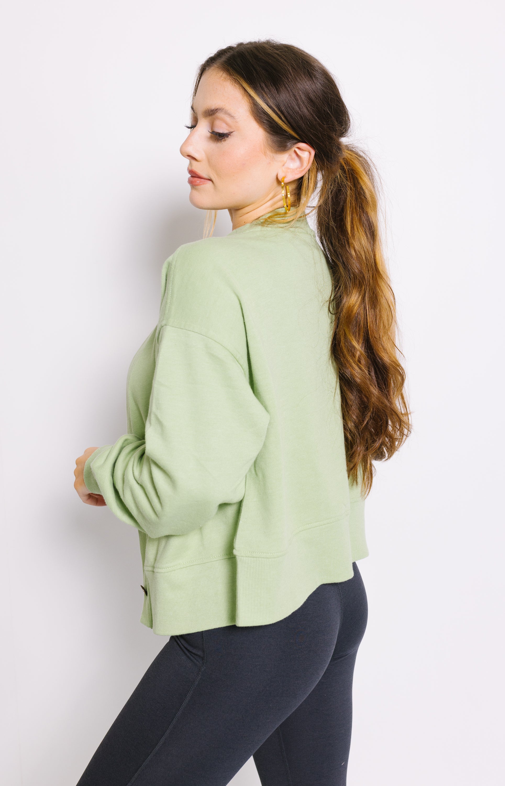 Ready for Anything Cardigan, FAIR GREEN