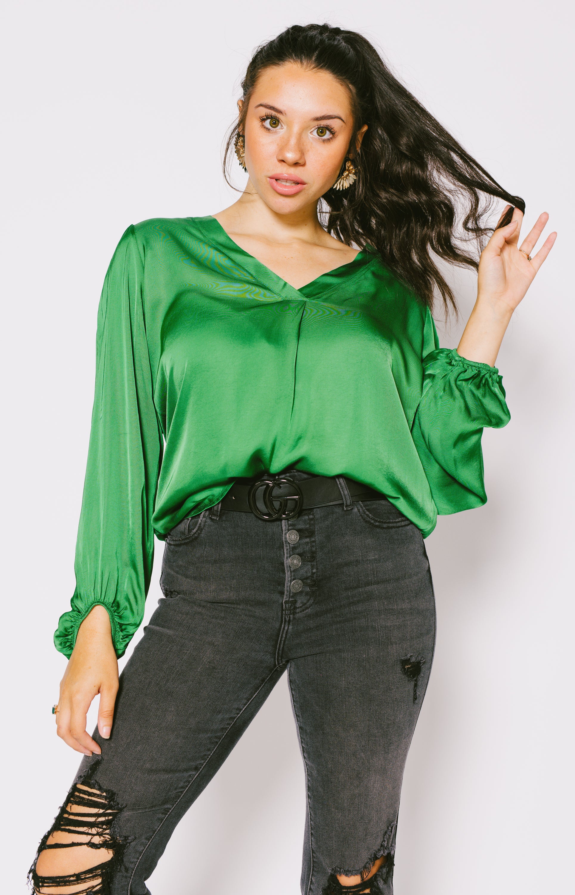 Suzy D: Wendy V-Neck Top