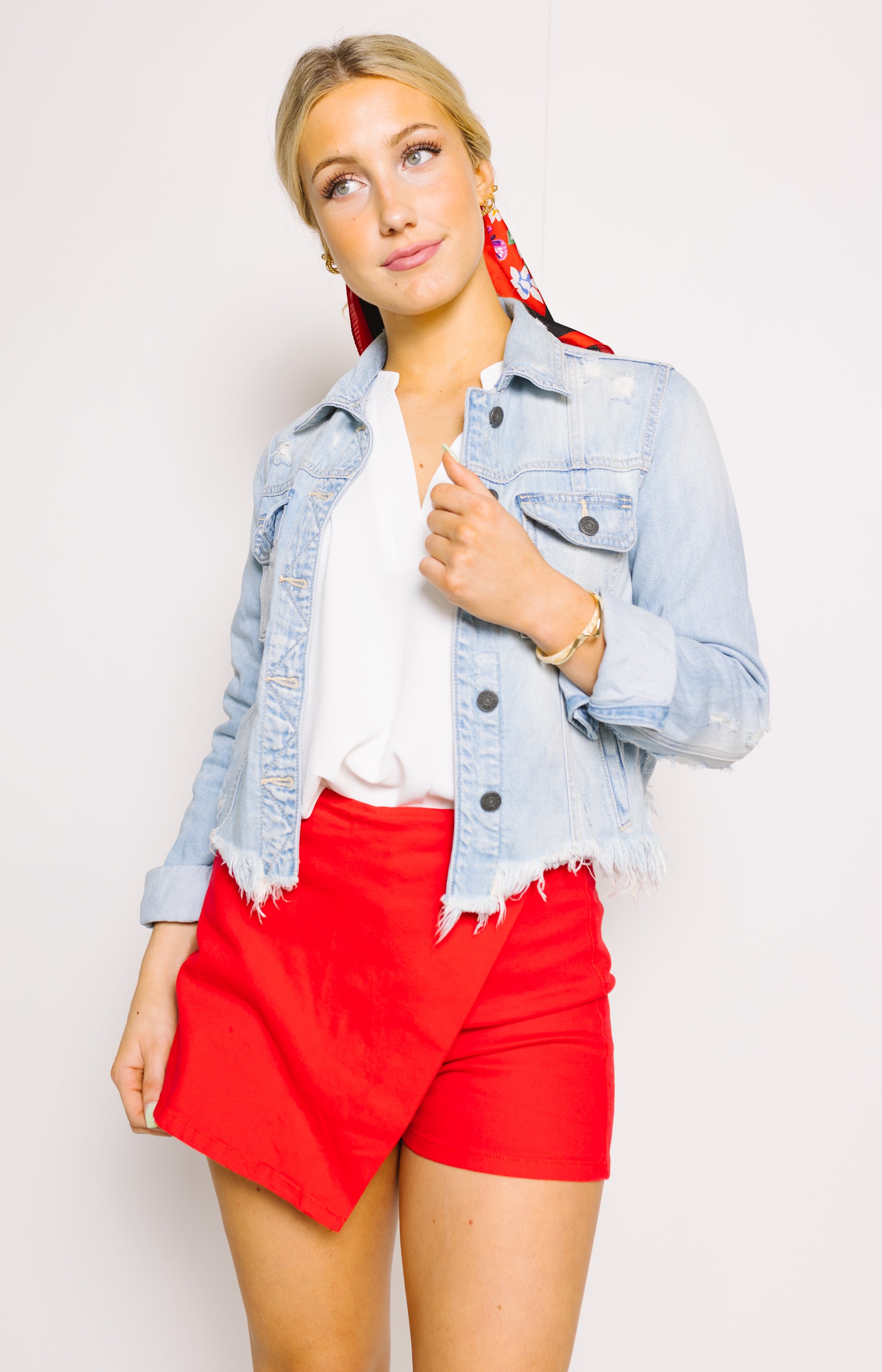 Here For The View Denim Jacket
