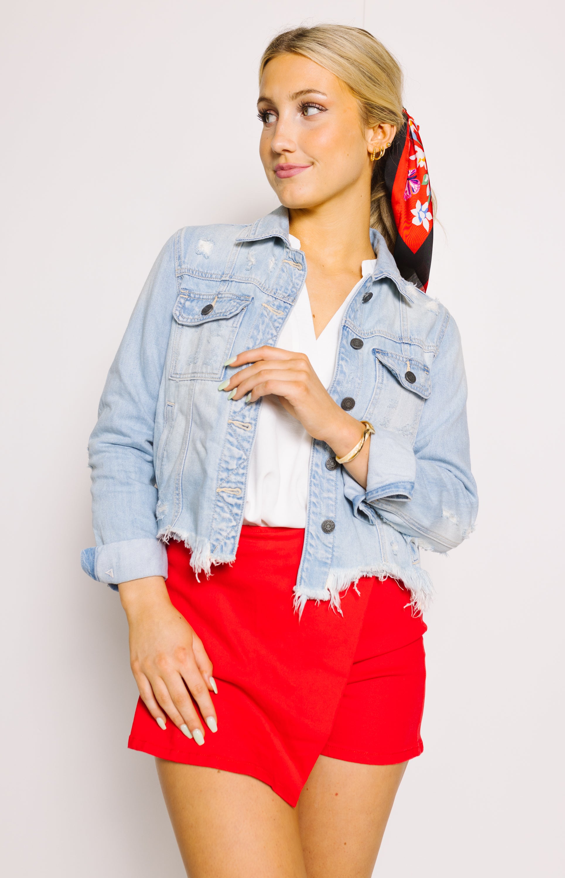 Here For The View Denim Jacket