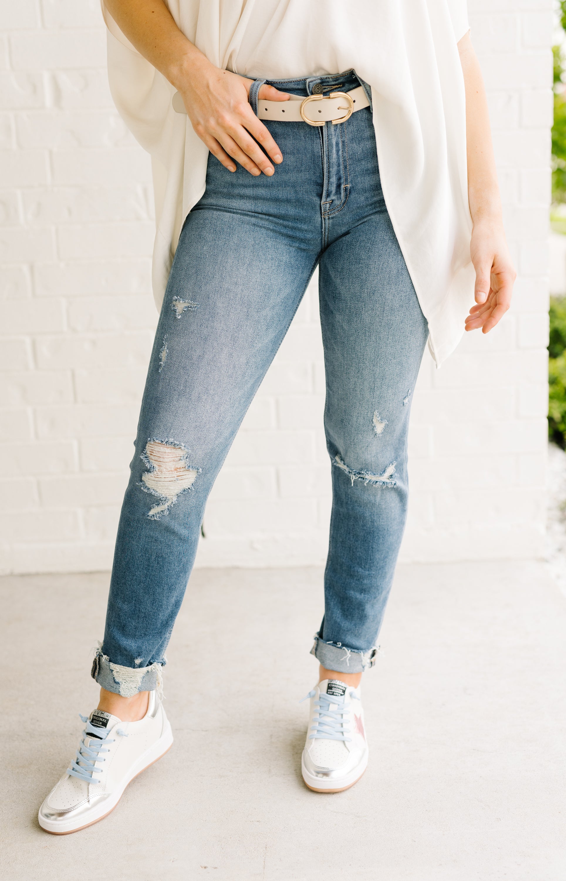 Harley High Rise Slim Mom Jean