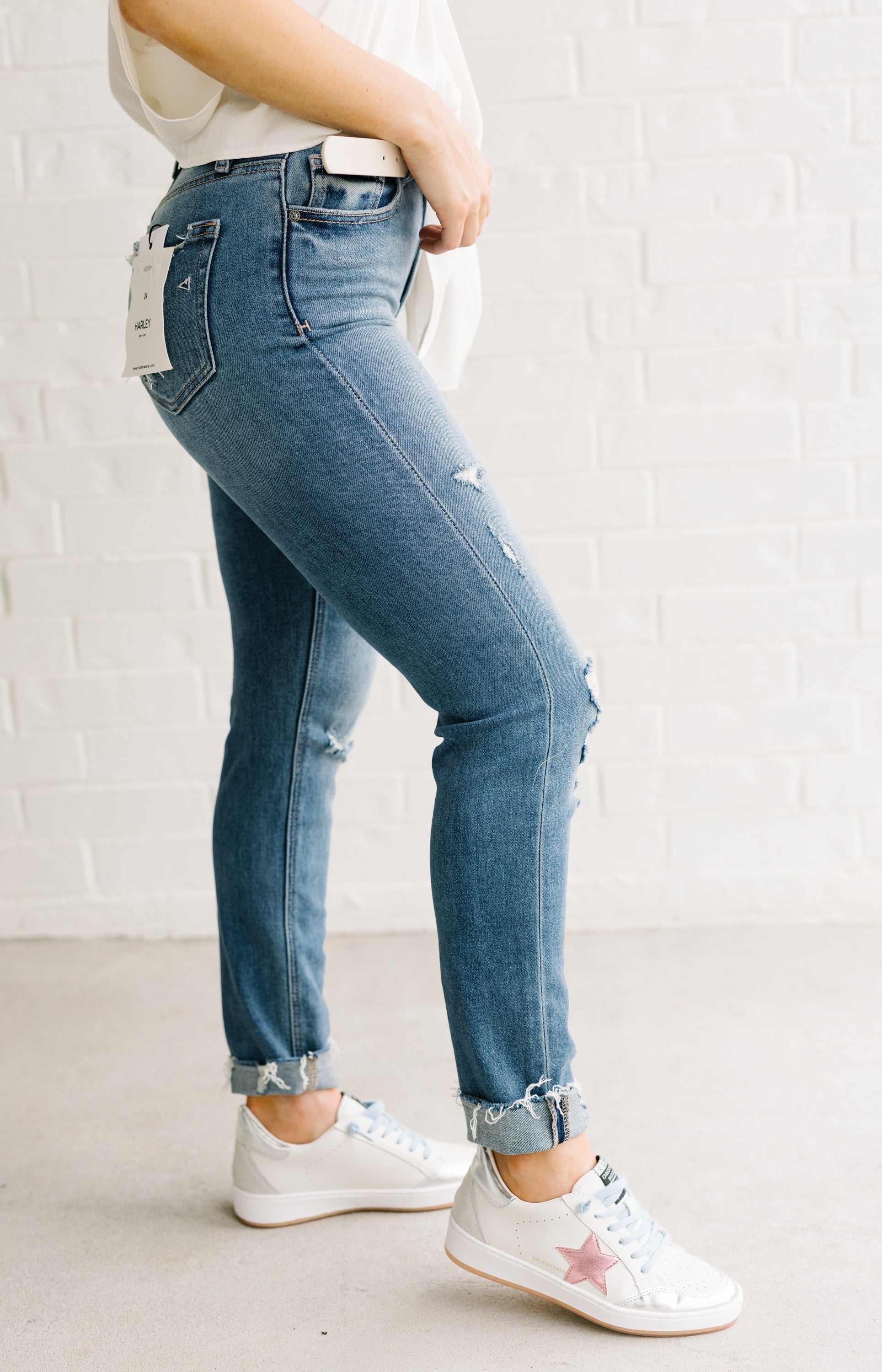 Harley High Rise Slim Mom Jean
