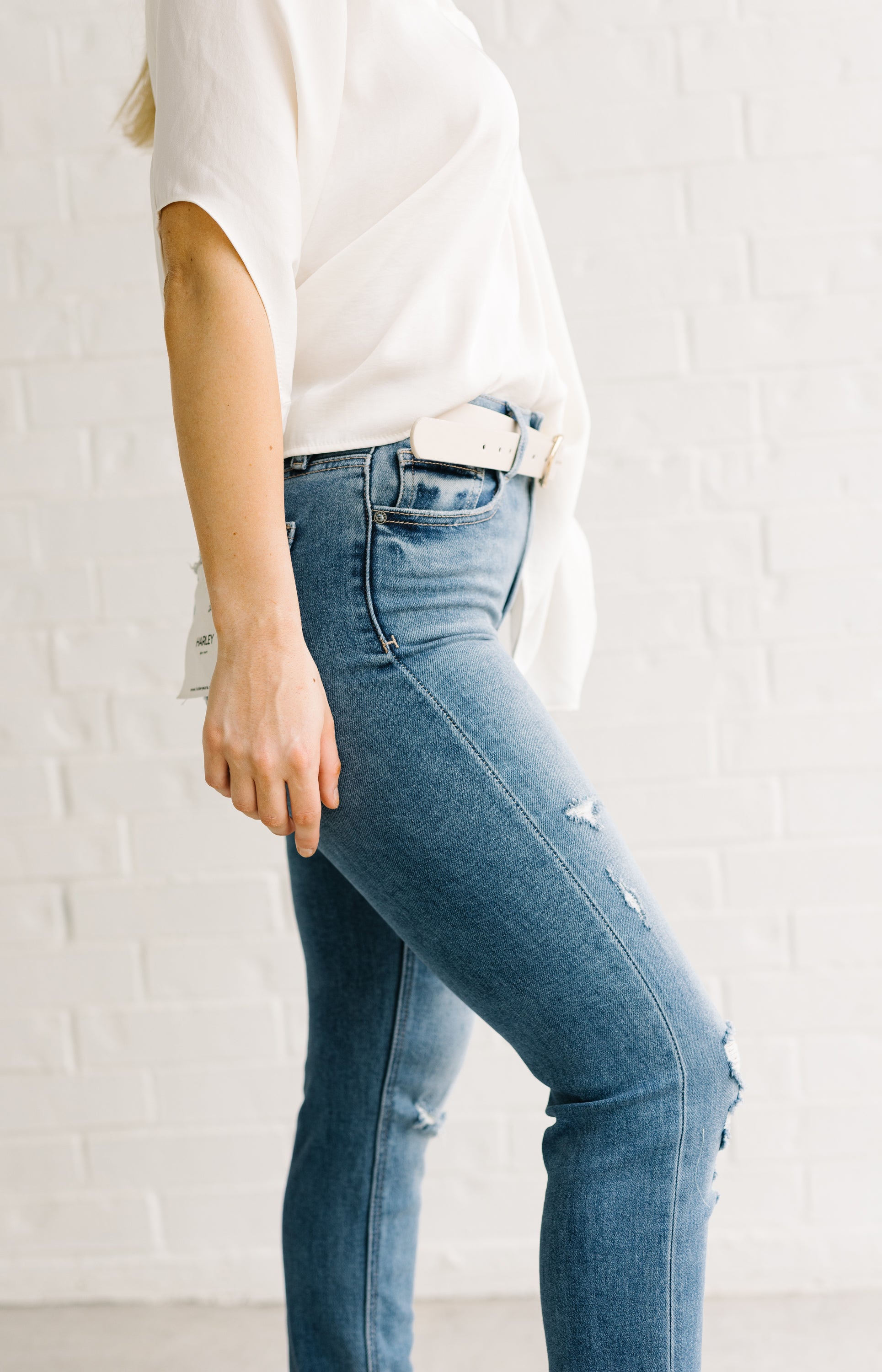 Harley High Rise Slim Mom Jean