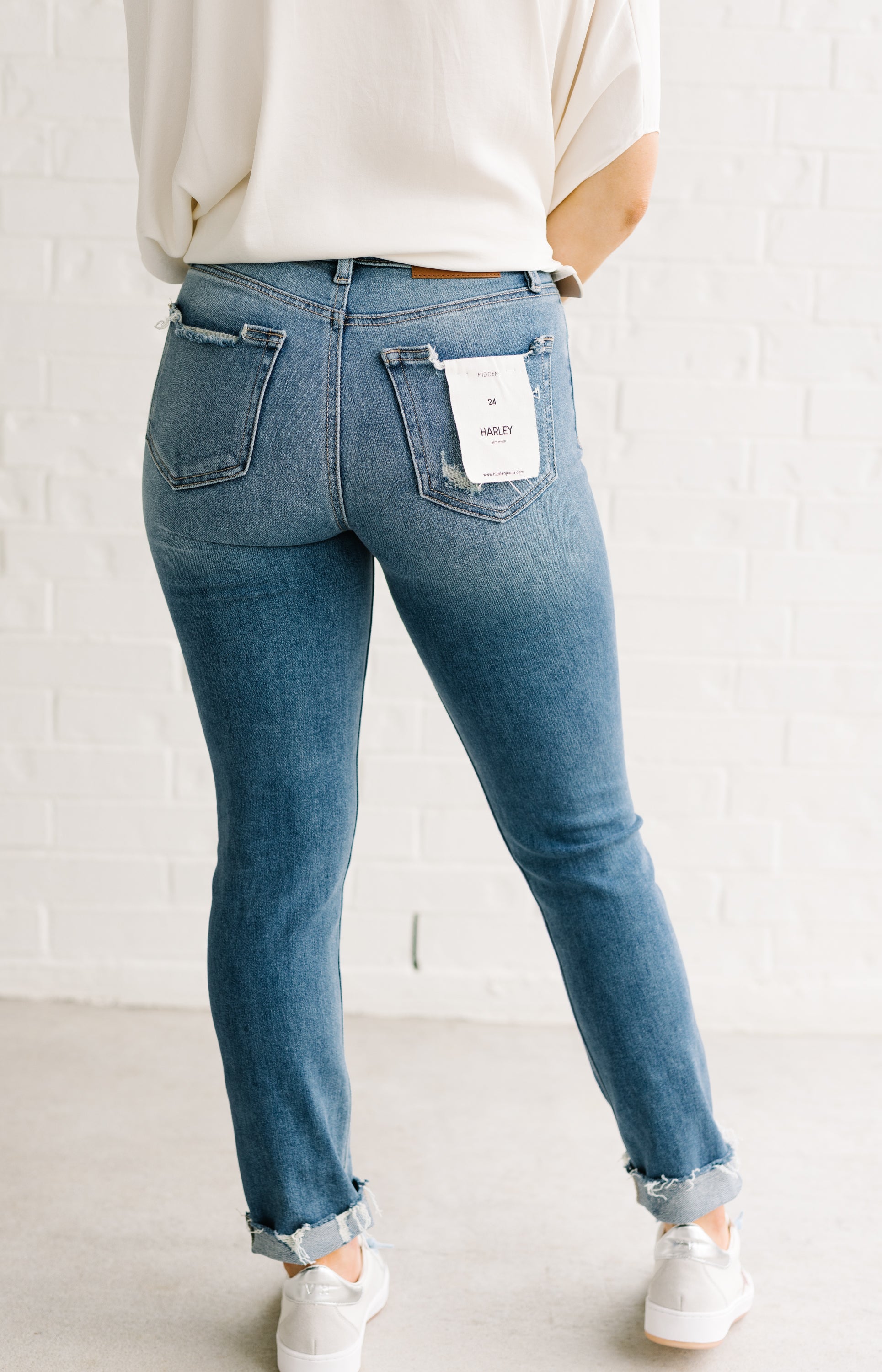 Harley High Rise Slim Mom Jean