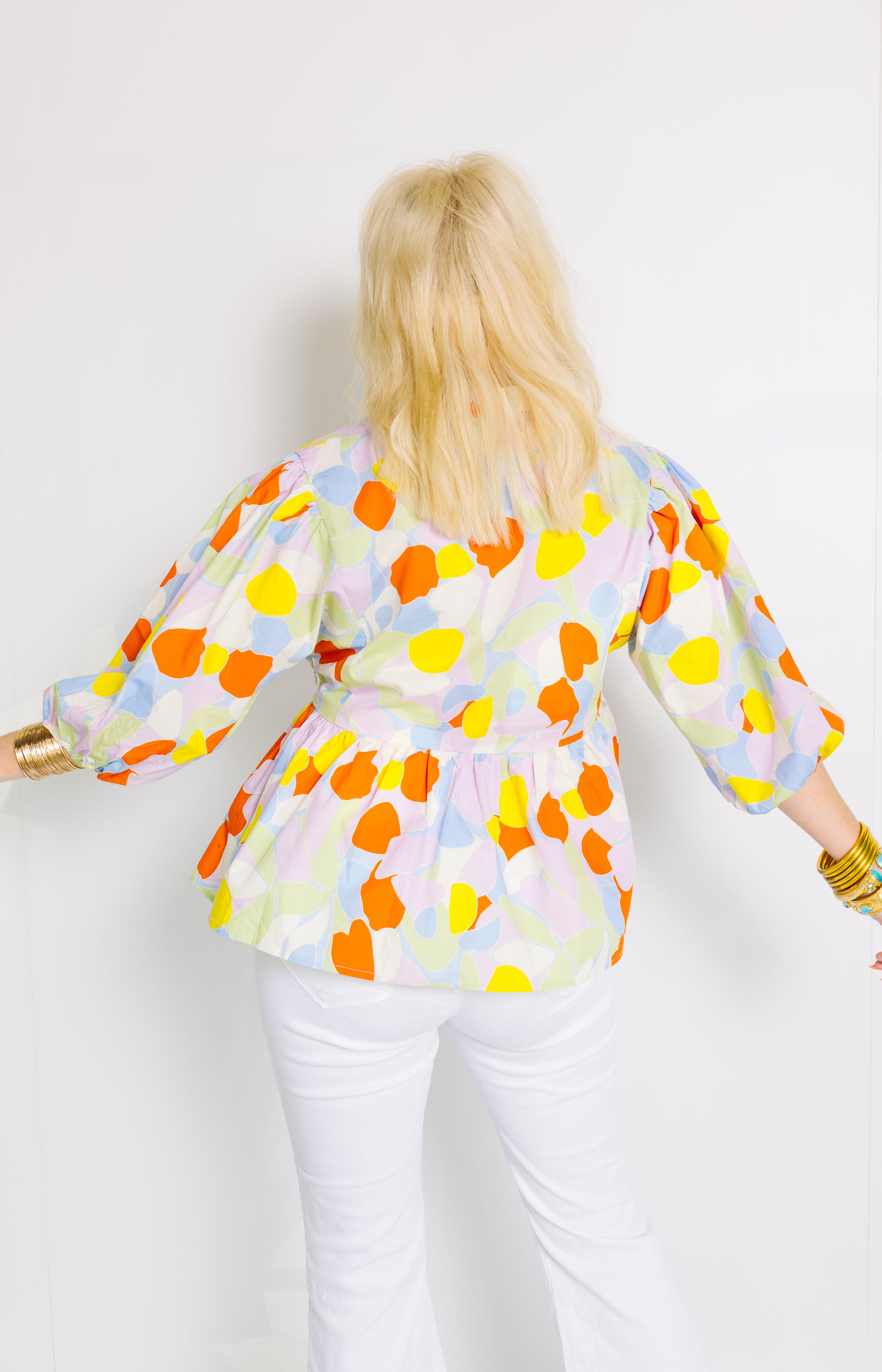 Karlie: Mosaic Mirage Babydoll Top