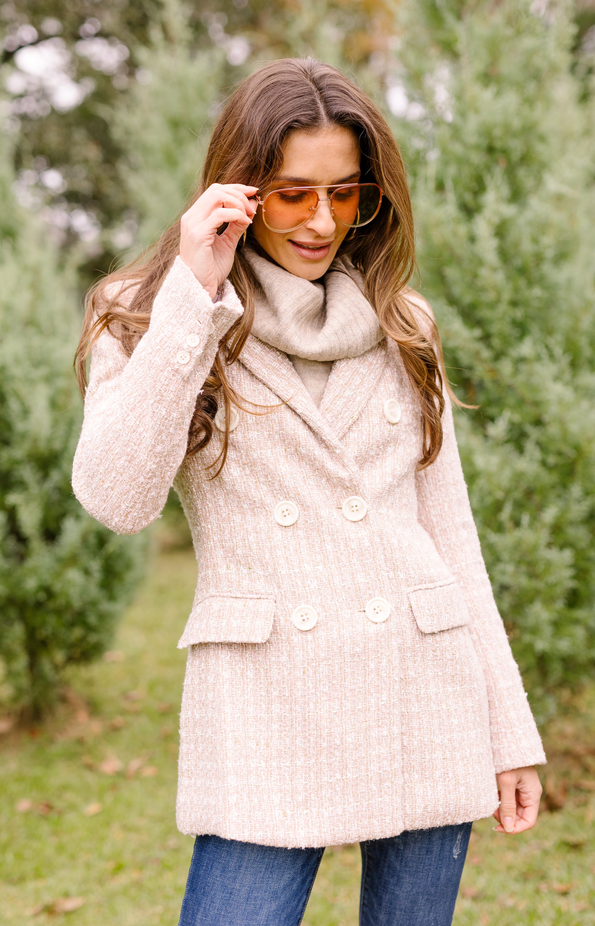 Timeless Tweed Jacket, LT MAUVE