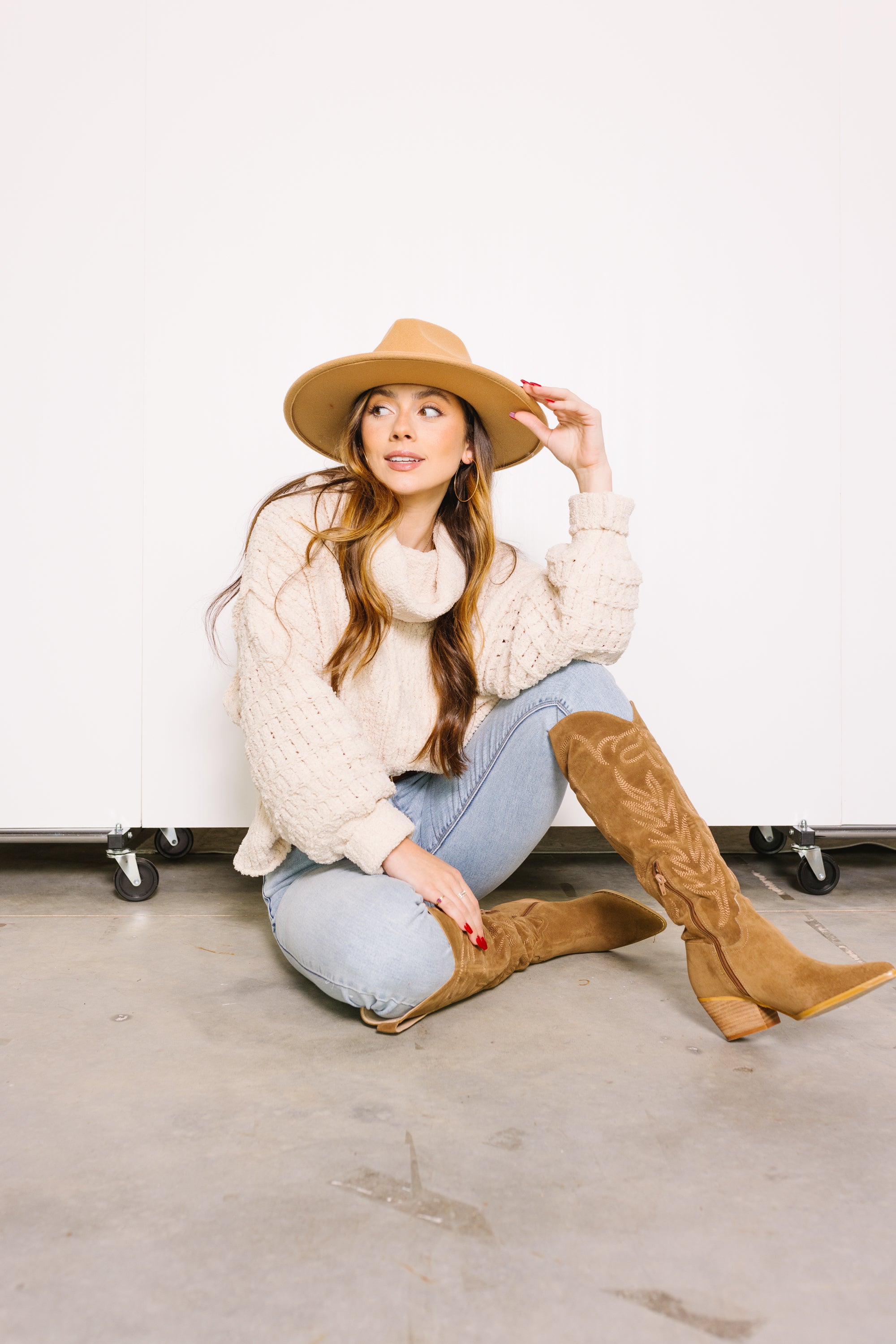Liv Cowl Neck Sweater, LIGHT TAUPE