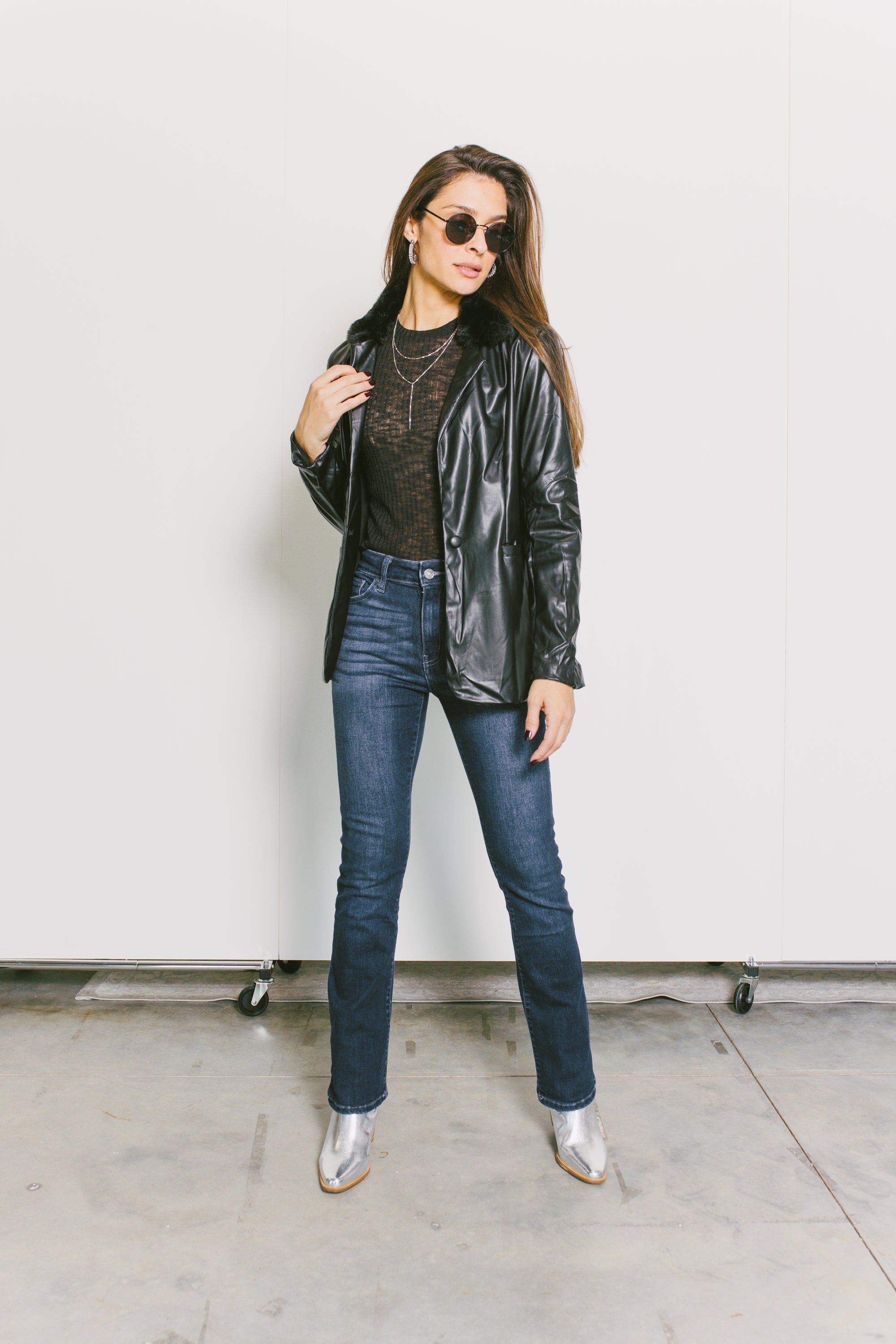 Becks Leather Jacket, BLACK