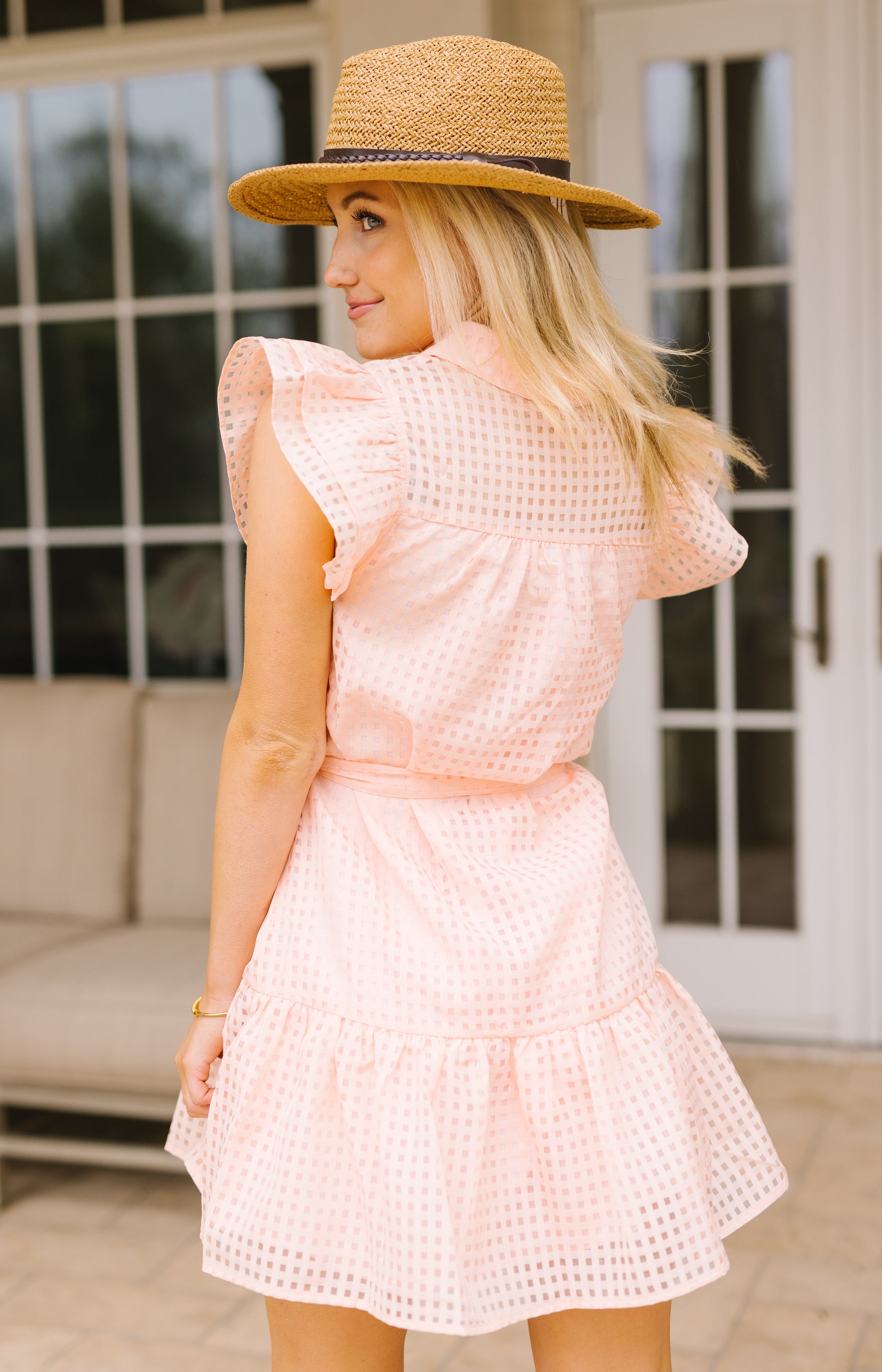Peach Mini Dress, PEACH