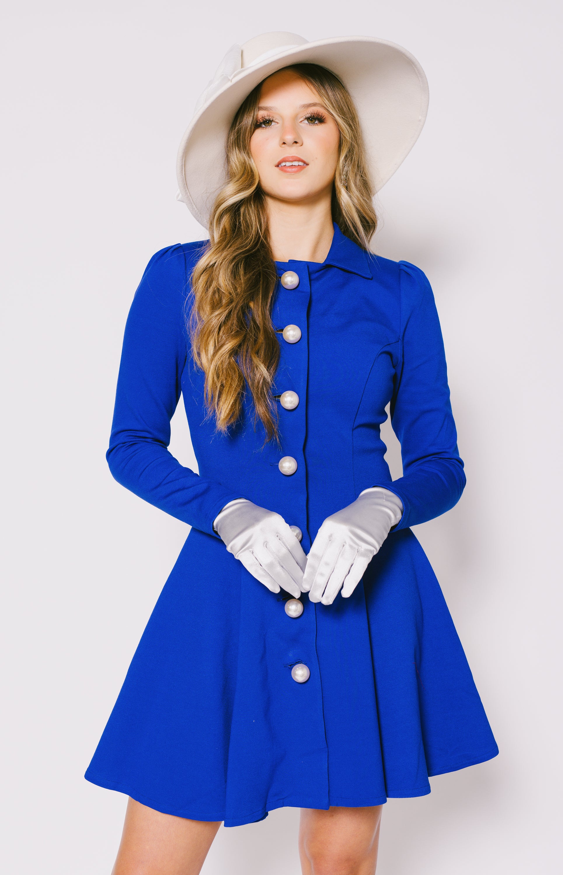 Precious Moments Suit Dress, COBALT