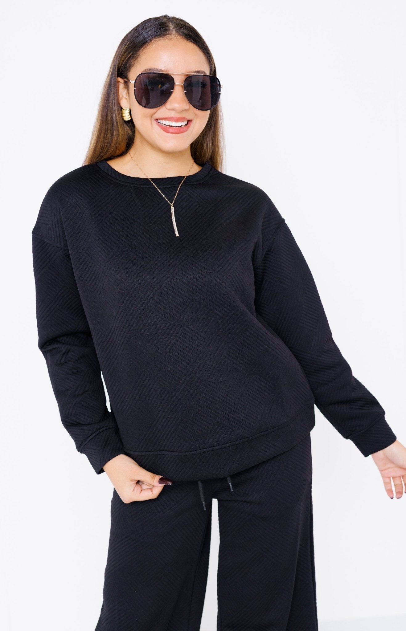 Plush Embrace Lounge Set, BLACK Sweaters Under $100 - 18L